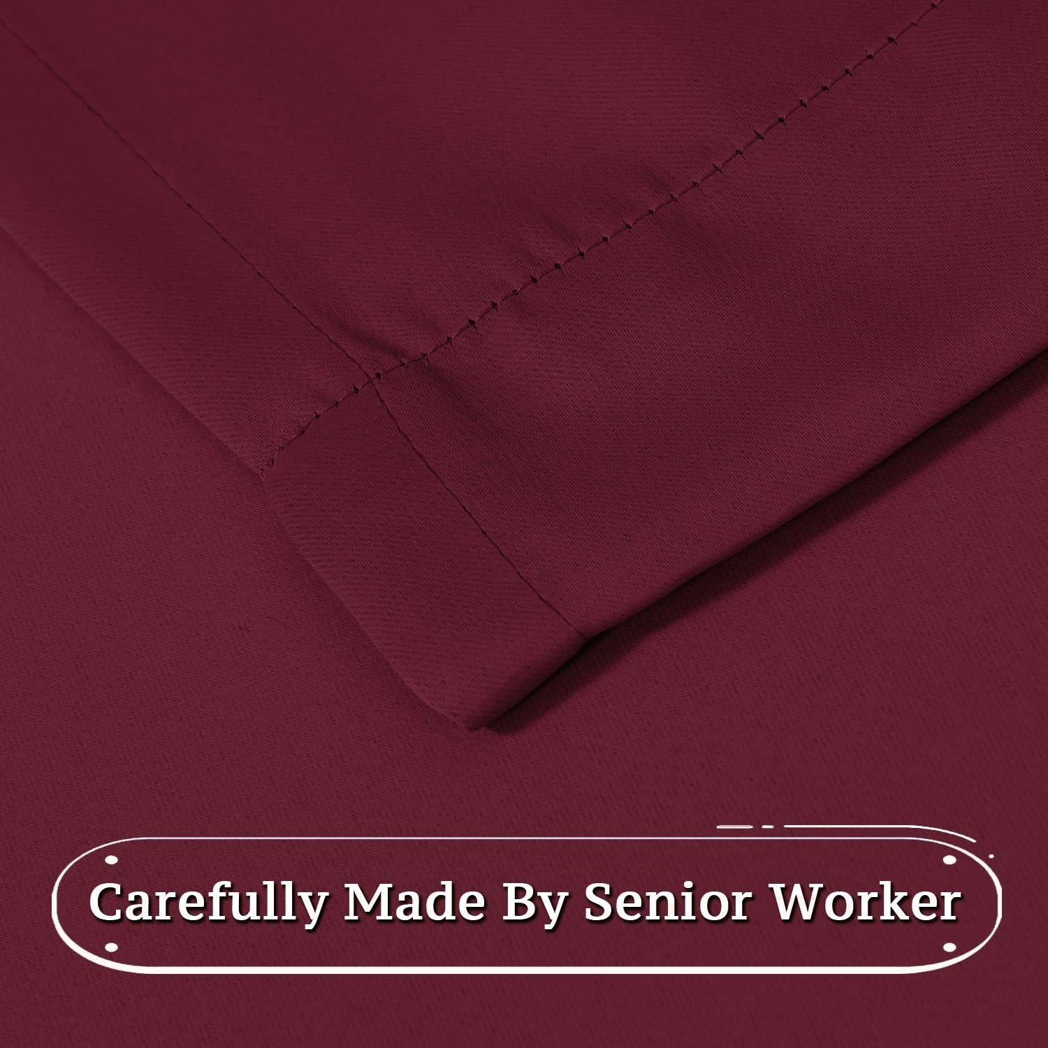 Cortinas Blackout Turquoize Juego de 2 Paneles 132x213 cm Burdeos