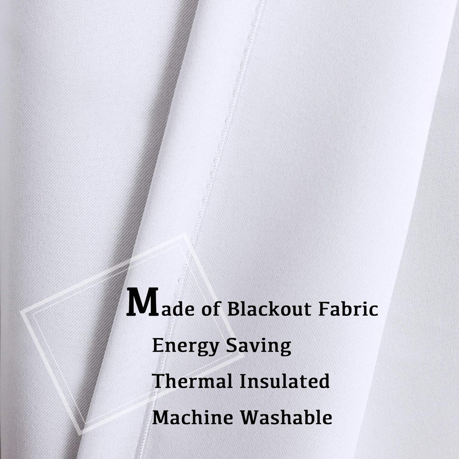 Cortinas Opacas Turquoize 2 Paneles 106x160 cm Blancas