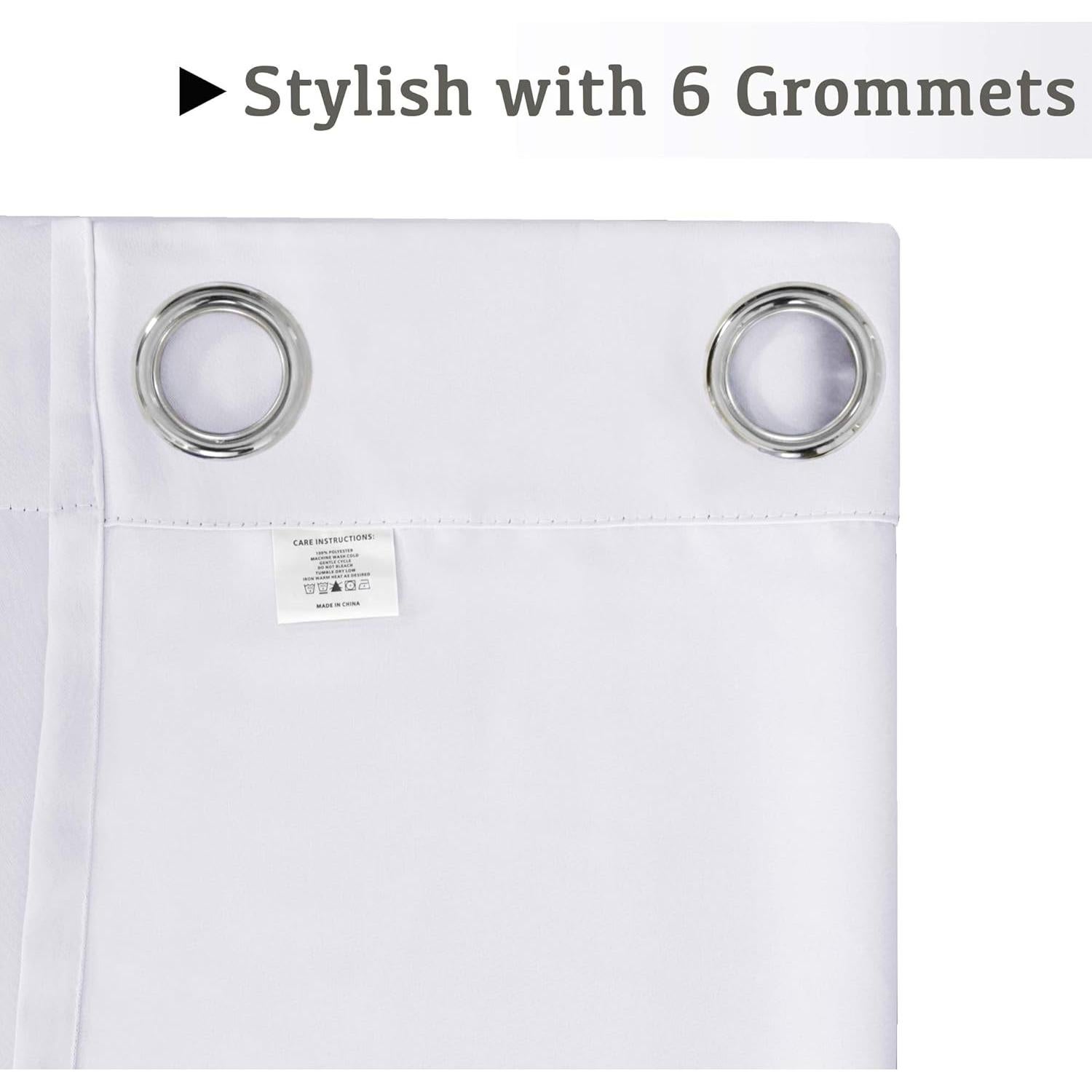 Cortinas Opacas Turquoize 2 Paneles 106x160 cm Blancas