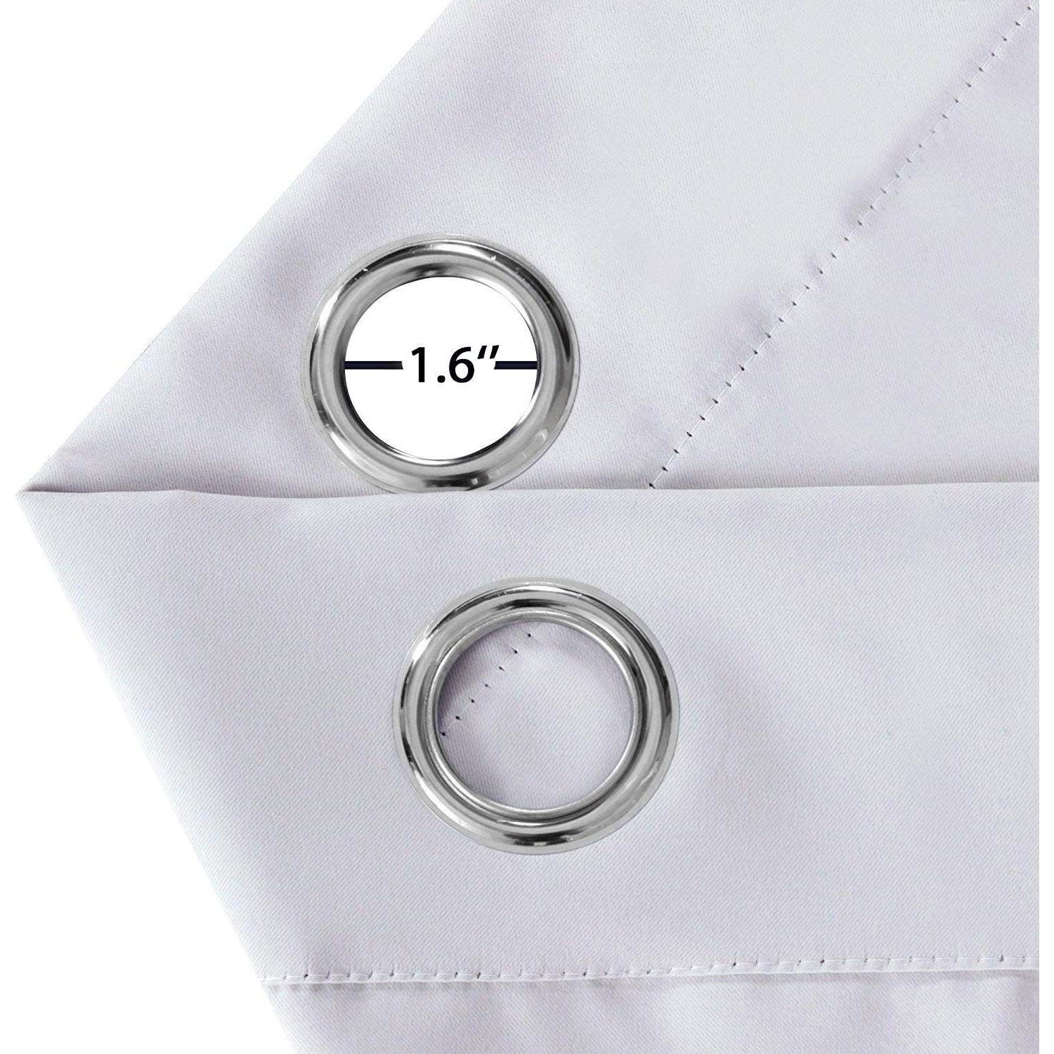 Cortinas Opacas Turquoize 2 Paneles 106x160 cm Blancas