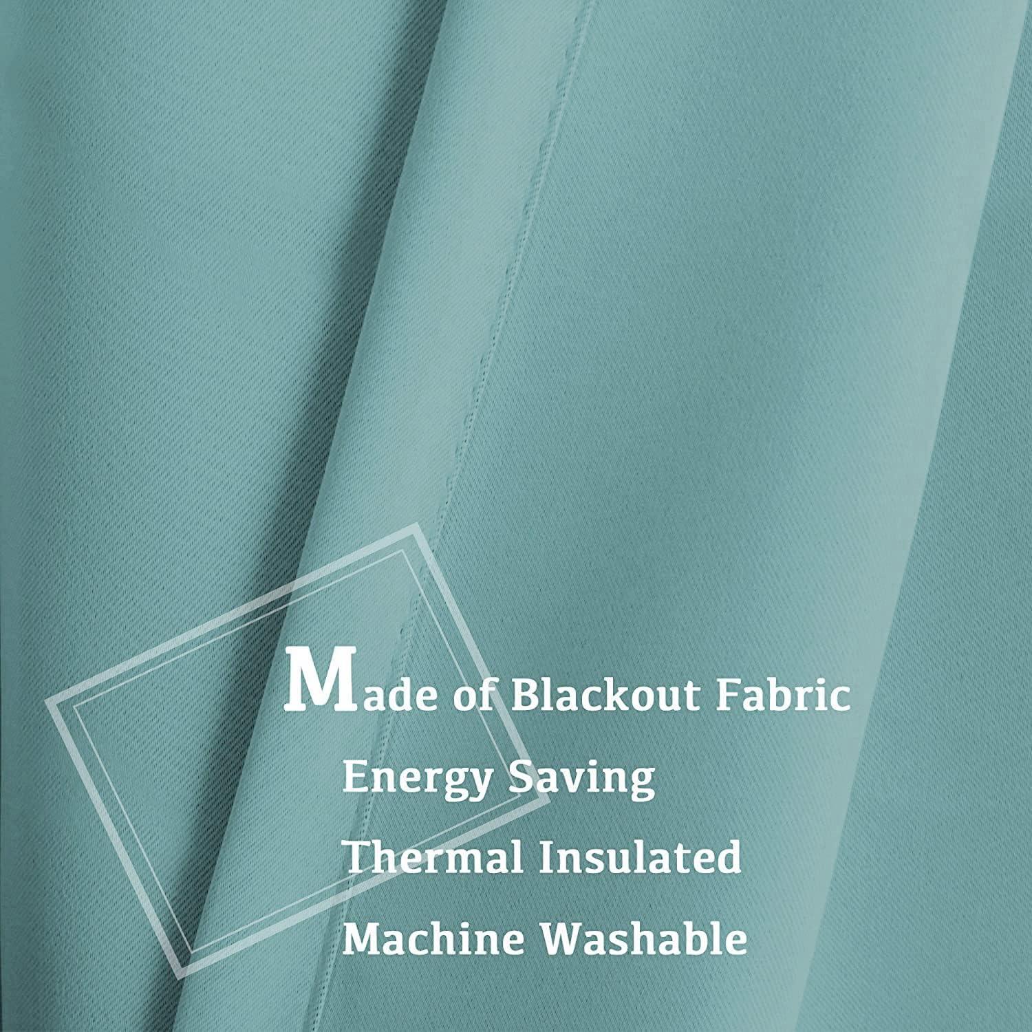 Cortinas Blackout Turquoize 42x54 cm 2 Paneles Azul Mineral