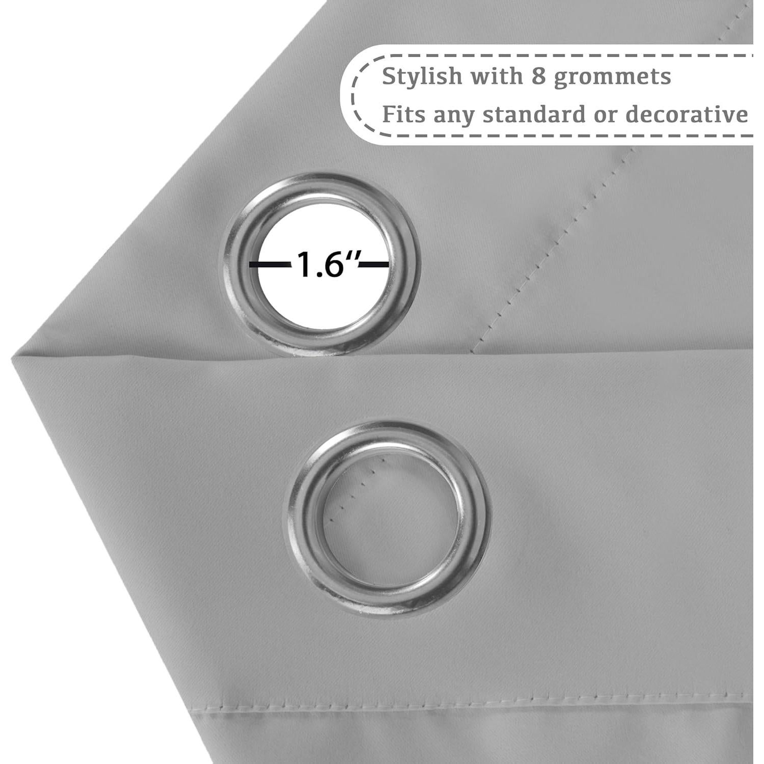 Cortinas Blackout Turquoize 2 Paneles 132x182 cm Gris Paloma