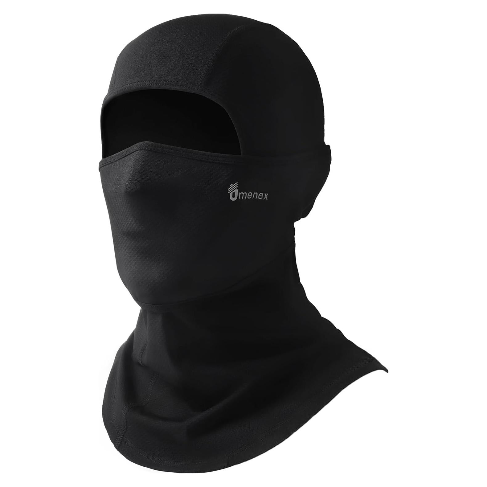 Balaclava Omenex Negra Transpirable UPF50 para Esquiar y Ciclismo