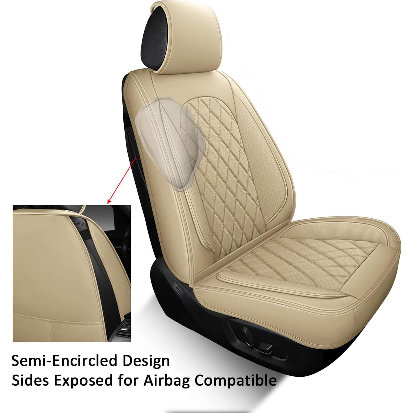 Funda de Asiento Delantero LINGVIDO Beige Impermeable Universal