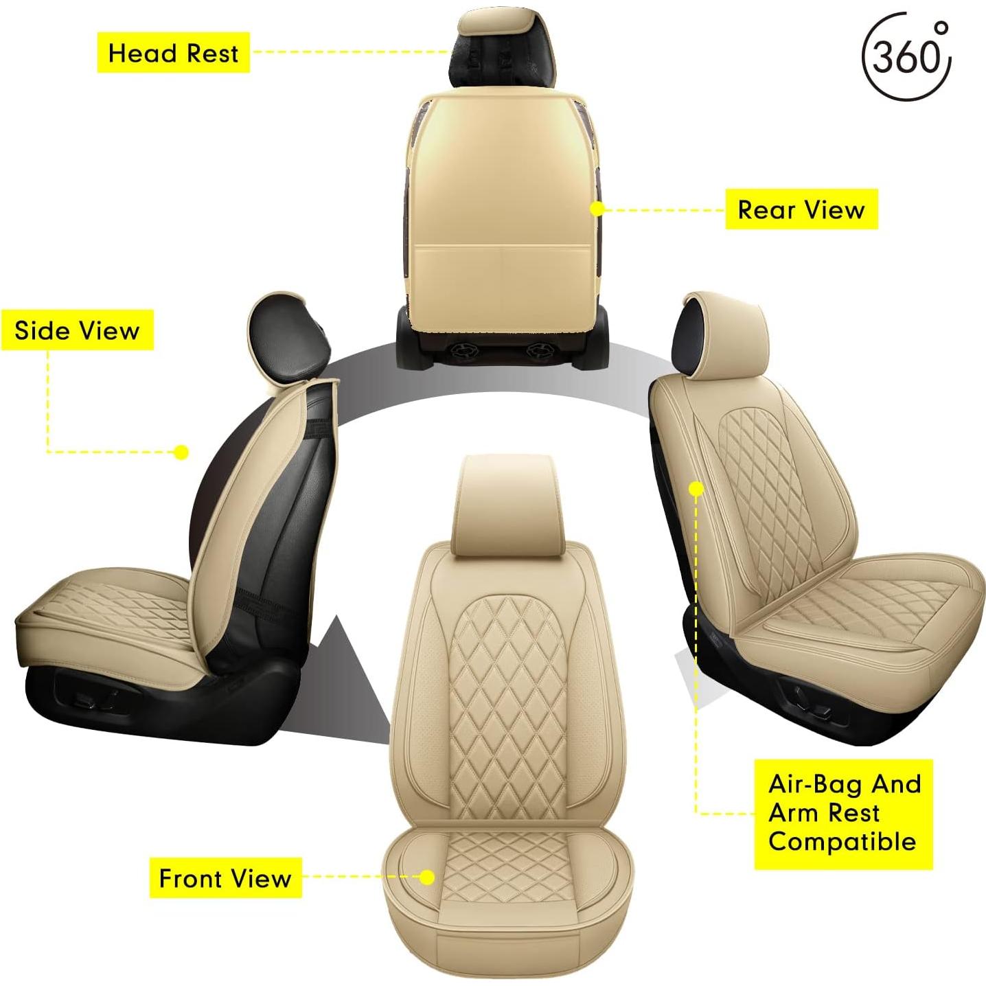 Funda de Asiento Delantero LINGVIDO Beige Impermeable Universal