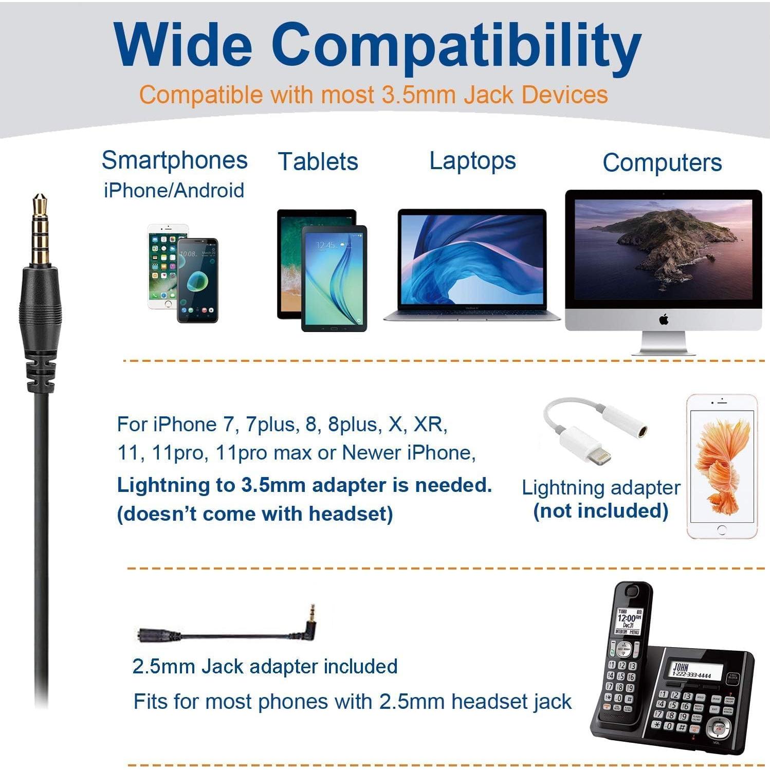 Auricular Wantek A600F-3.5 con micrófono cancelador de ruido