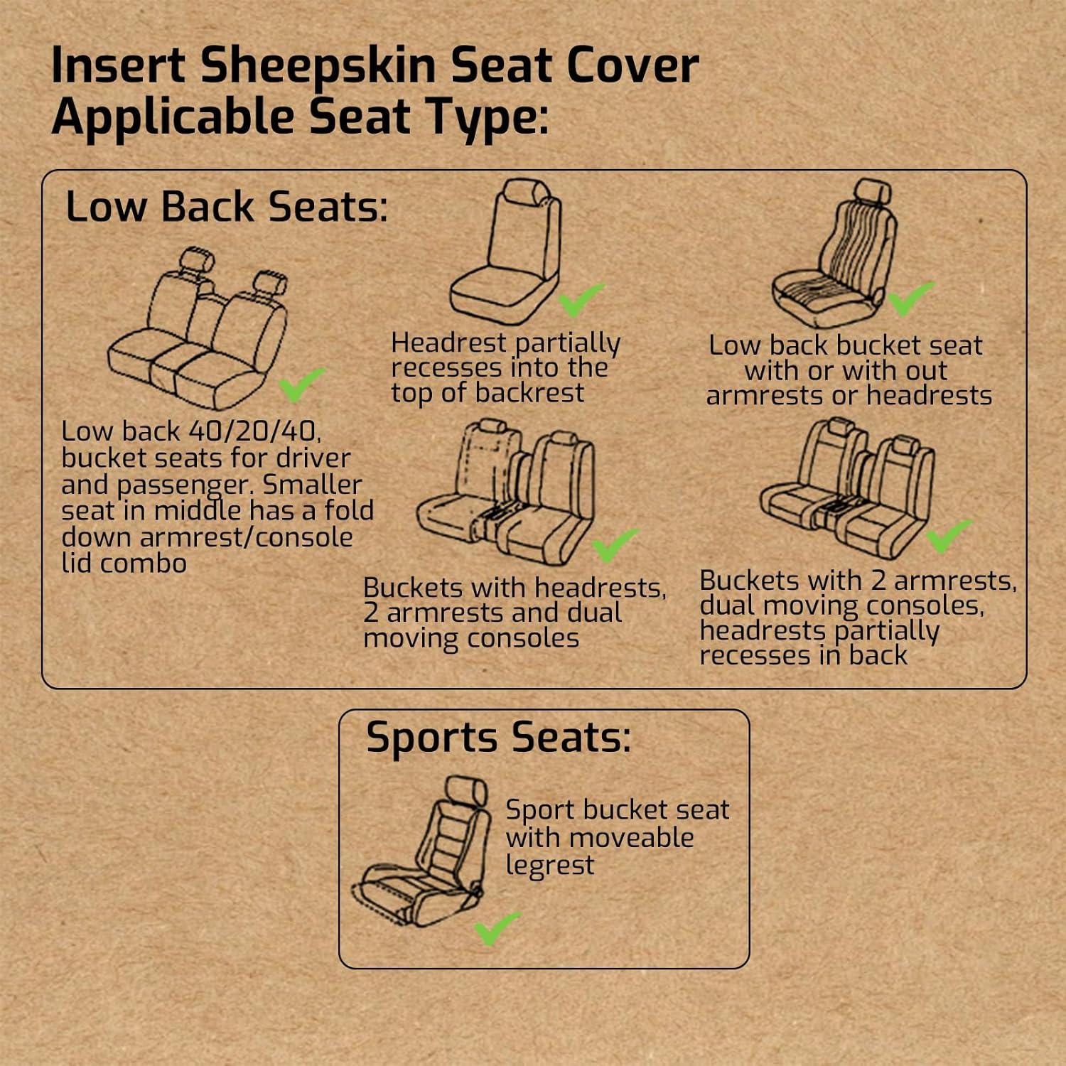 Cubierta de Asiento Aegis de Piel de Oveja Merino Carbón