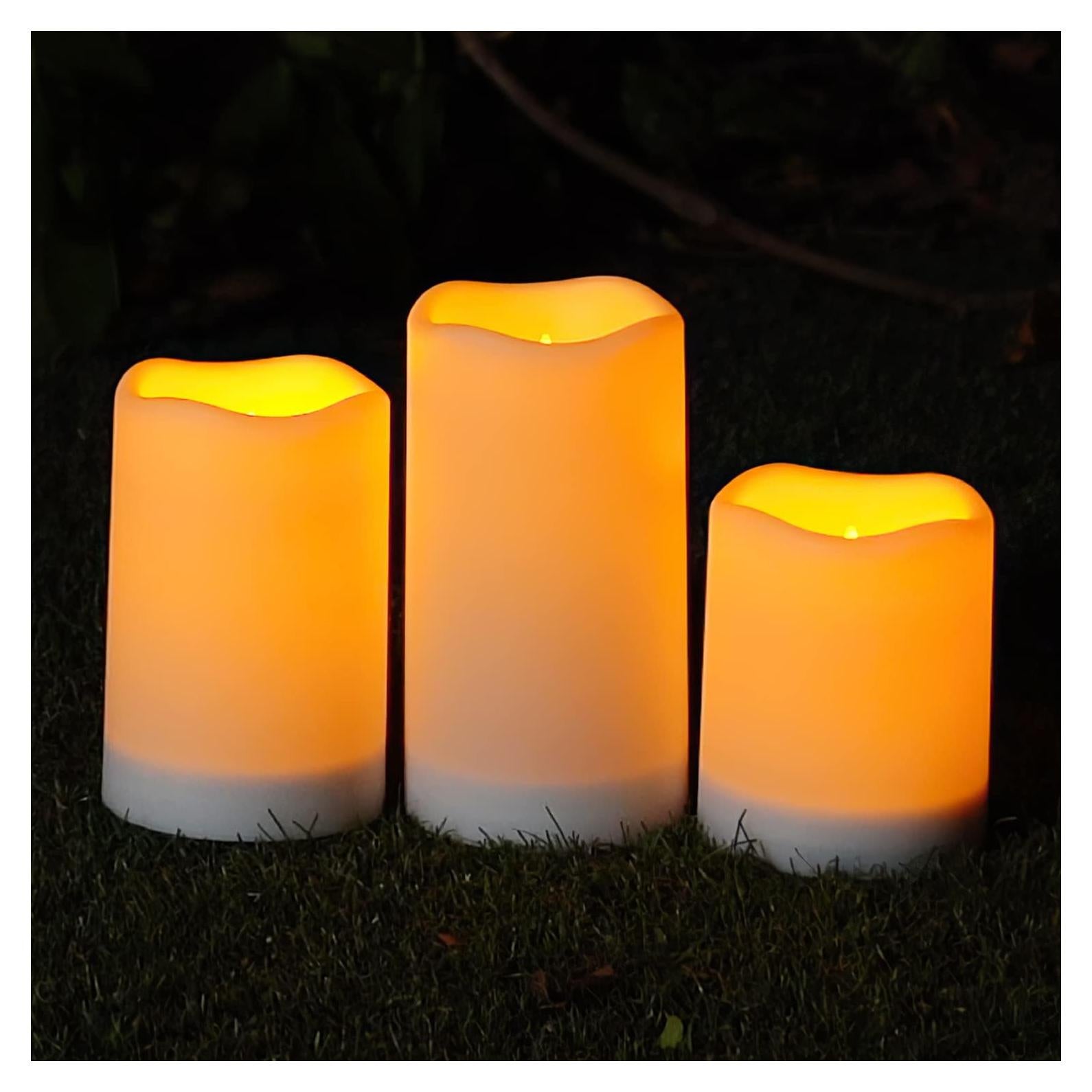 Velas Solares Homemory Impermeables para Exterior - Juego de 2