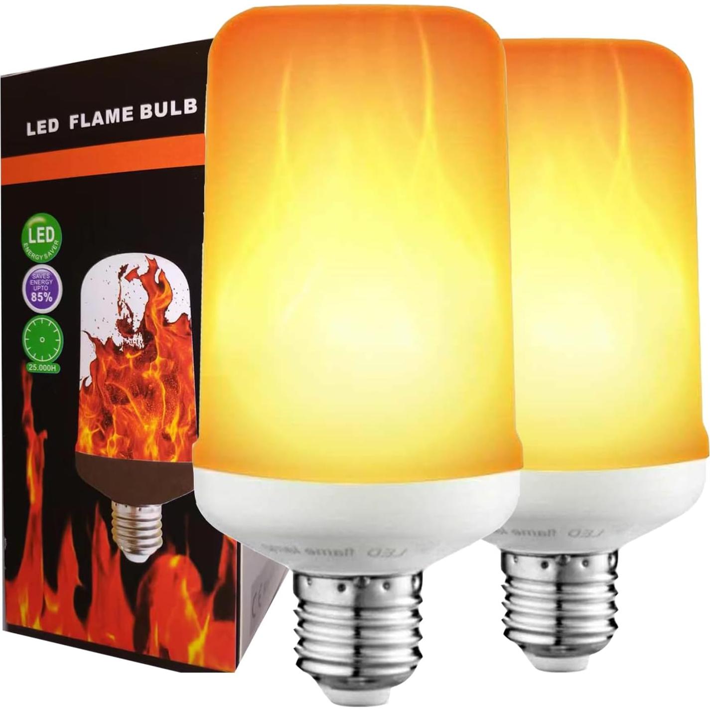 Bombillas LED E26 MINTSSOUL Efecto Llama 2 Paquetes 3-8W