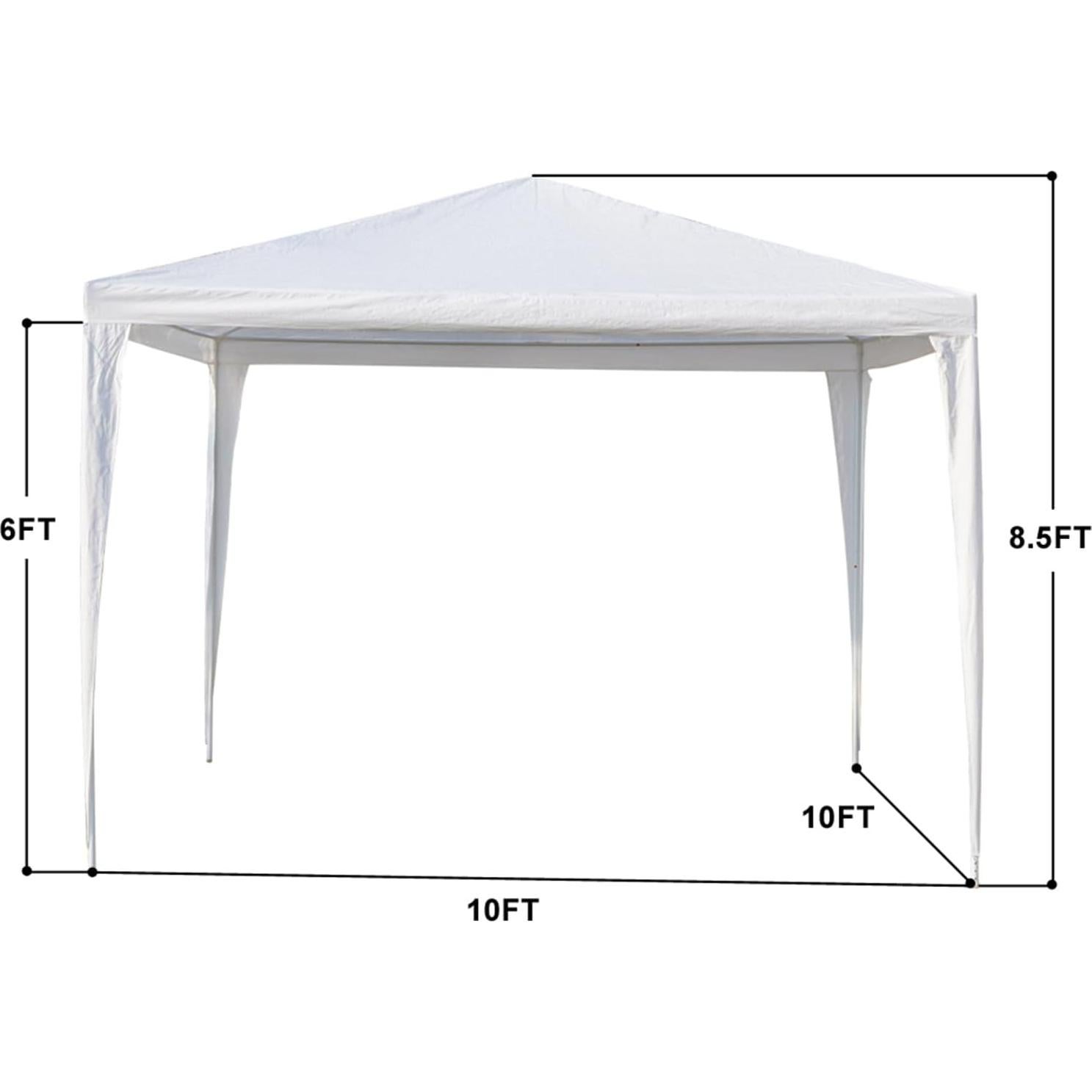 Carpa Plegable 3 Paredes Laterales MELOOLM 3x3m Blanca