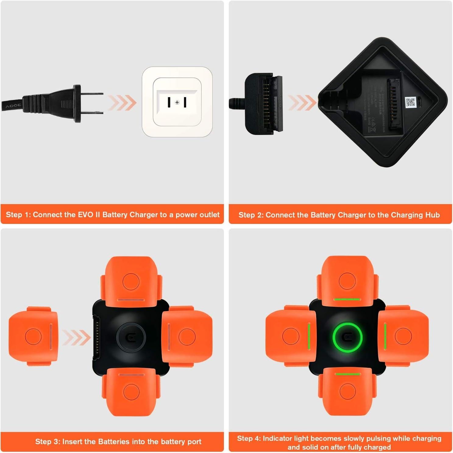 Cargador Múltiple Autel EVO II 4-en-1 para Baterías