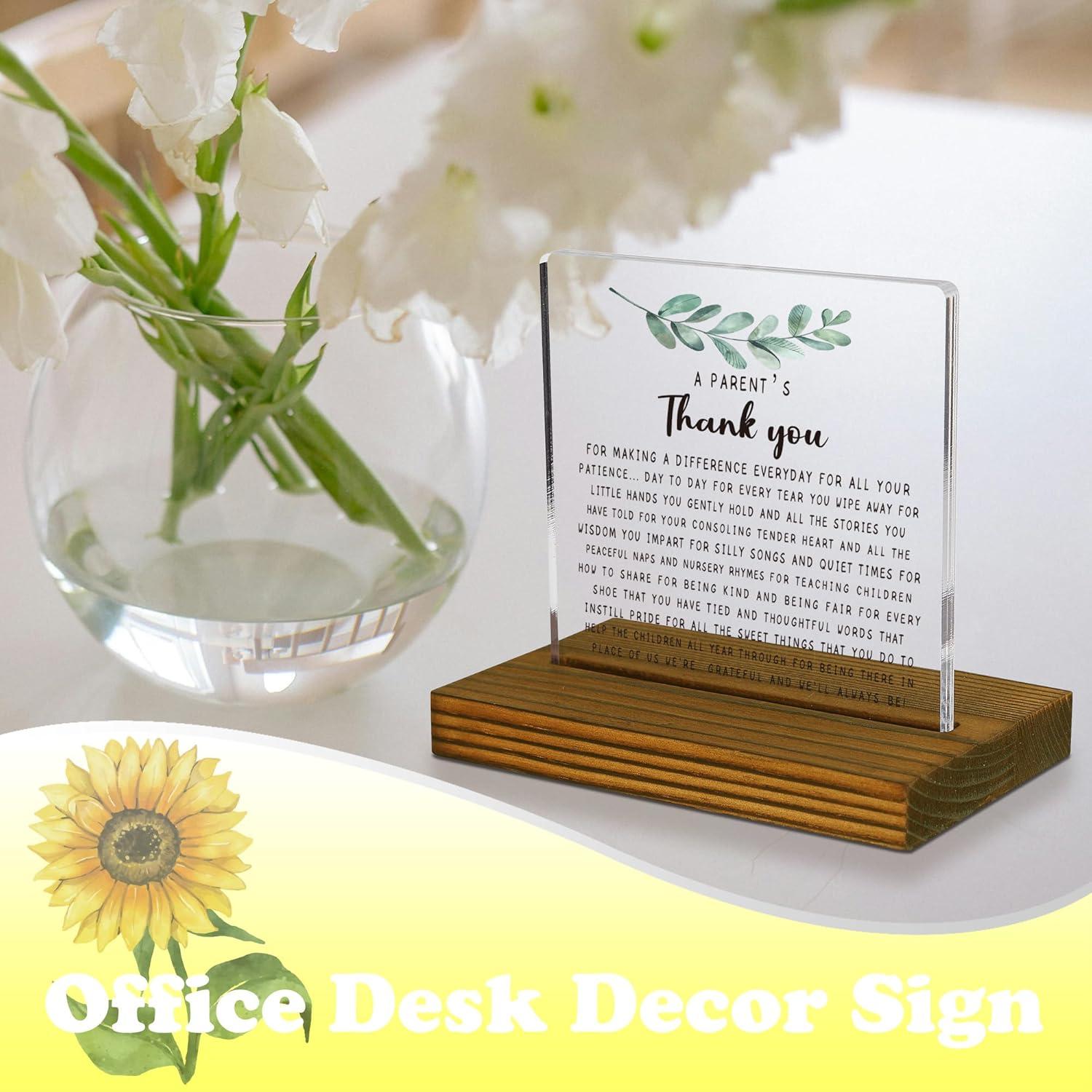 Señal Decorativa de Acrílico con Base de Madera - FSA049