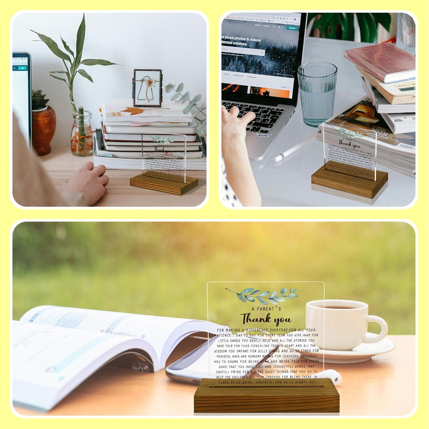 Señal Decorativa de Acrílico con Base de Madera - FSA049