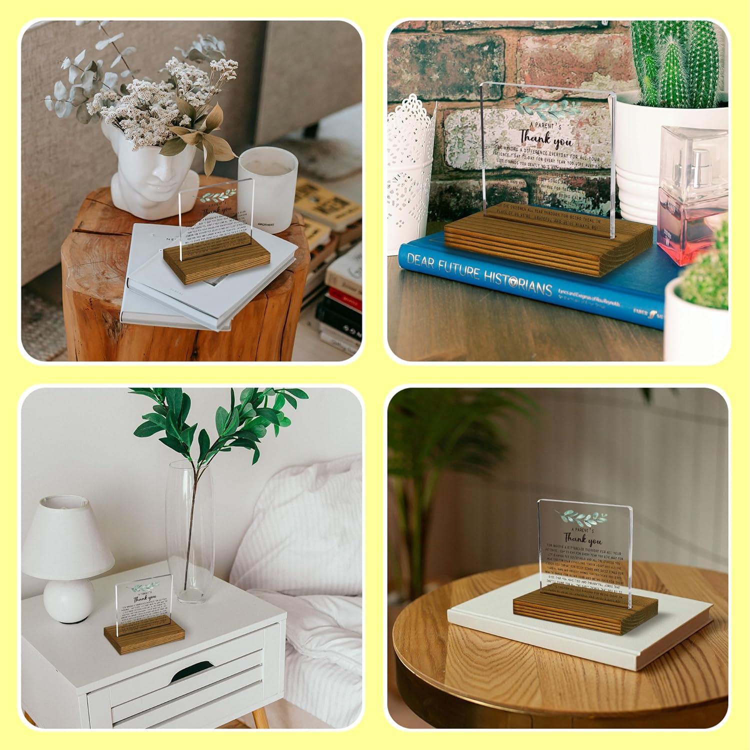 Señal Decorativa de Acrílico con Base de Madera - FSA049