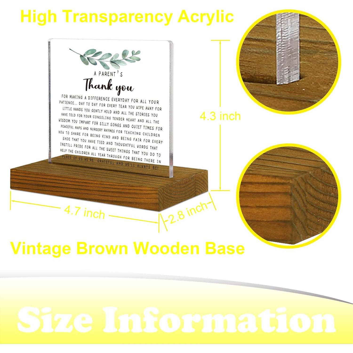 Señal Decorativa de Acrílico con Base de Madera - FSA049