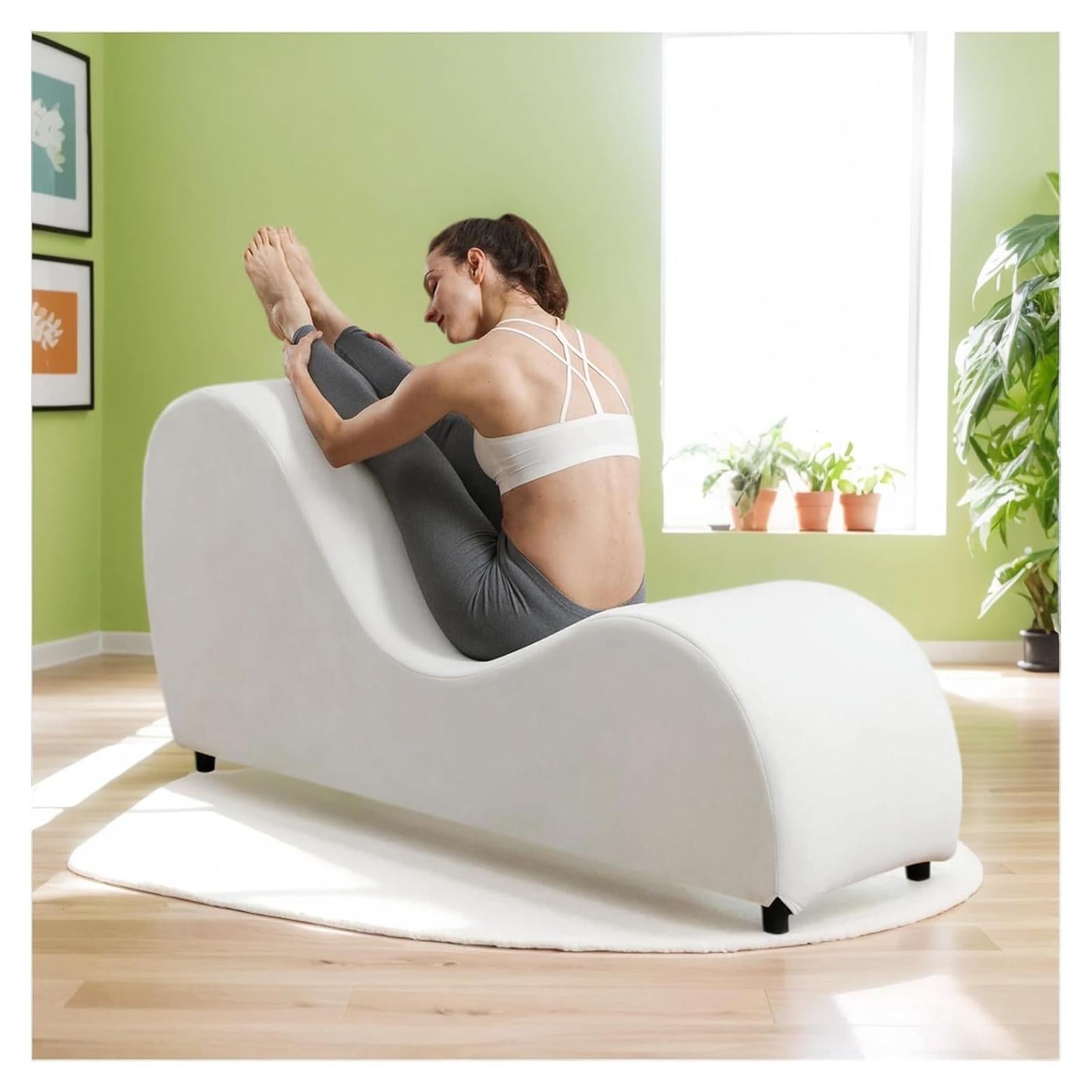 Silla de Yoga Curvada ijuicy Beige - Ergonomía y Estilo Moderno