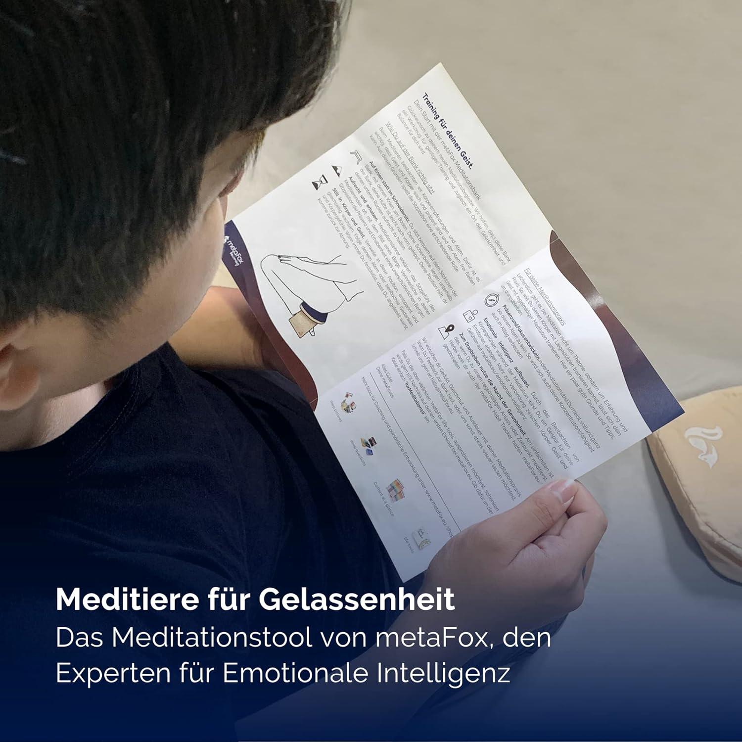 Banco de Meditación metaFox Plegable Bambú Durazno Pequeño