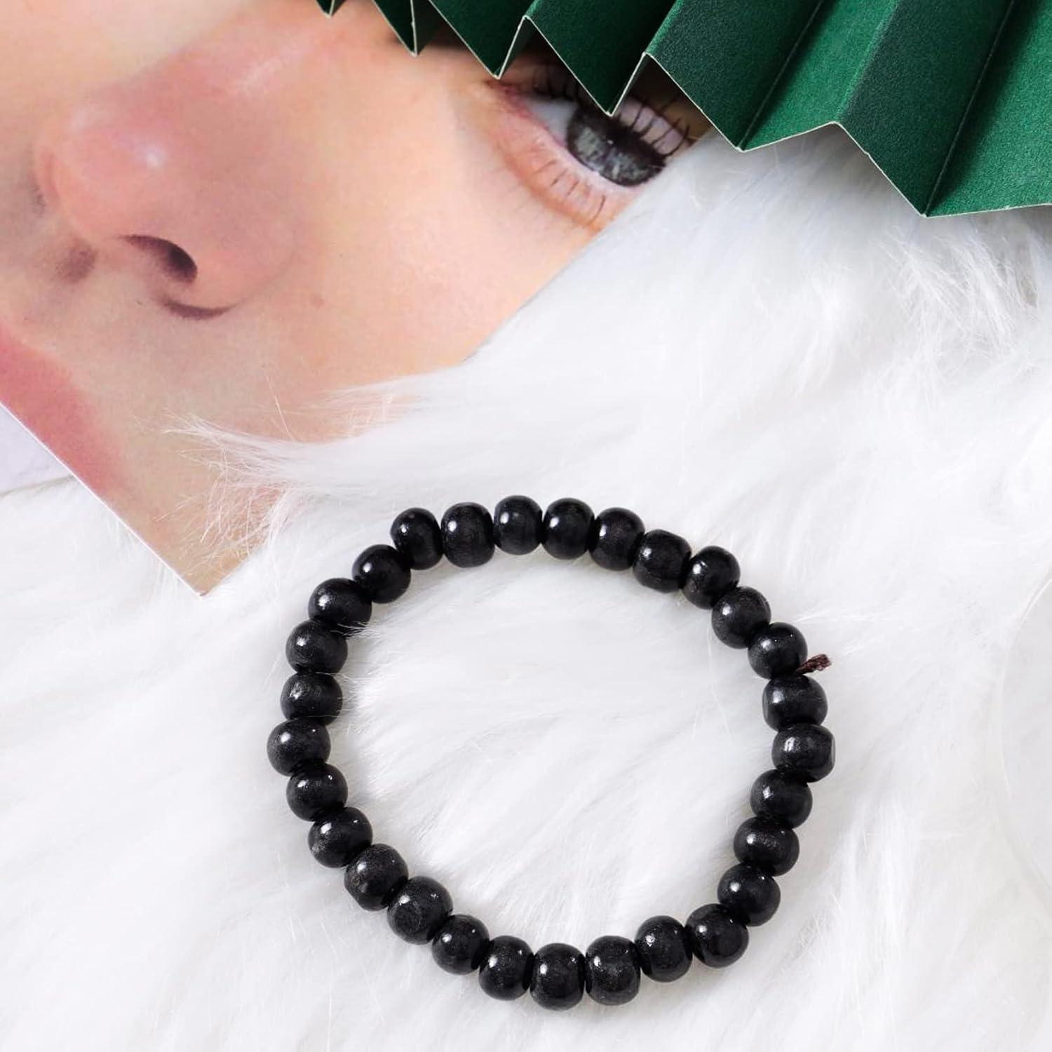 Pulsera de Cuentas de Madera Eigso 4 Piezas 8mm para Meditación