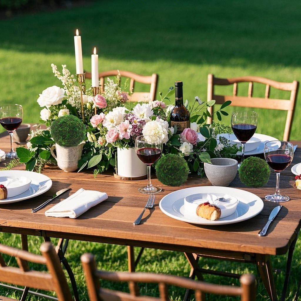 Bolas de Musgo Decorativas YGbridge 8 Pcs 8.9 cm Verde