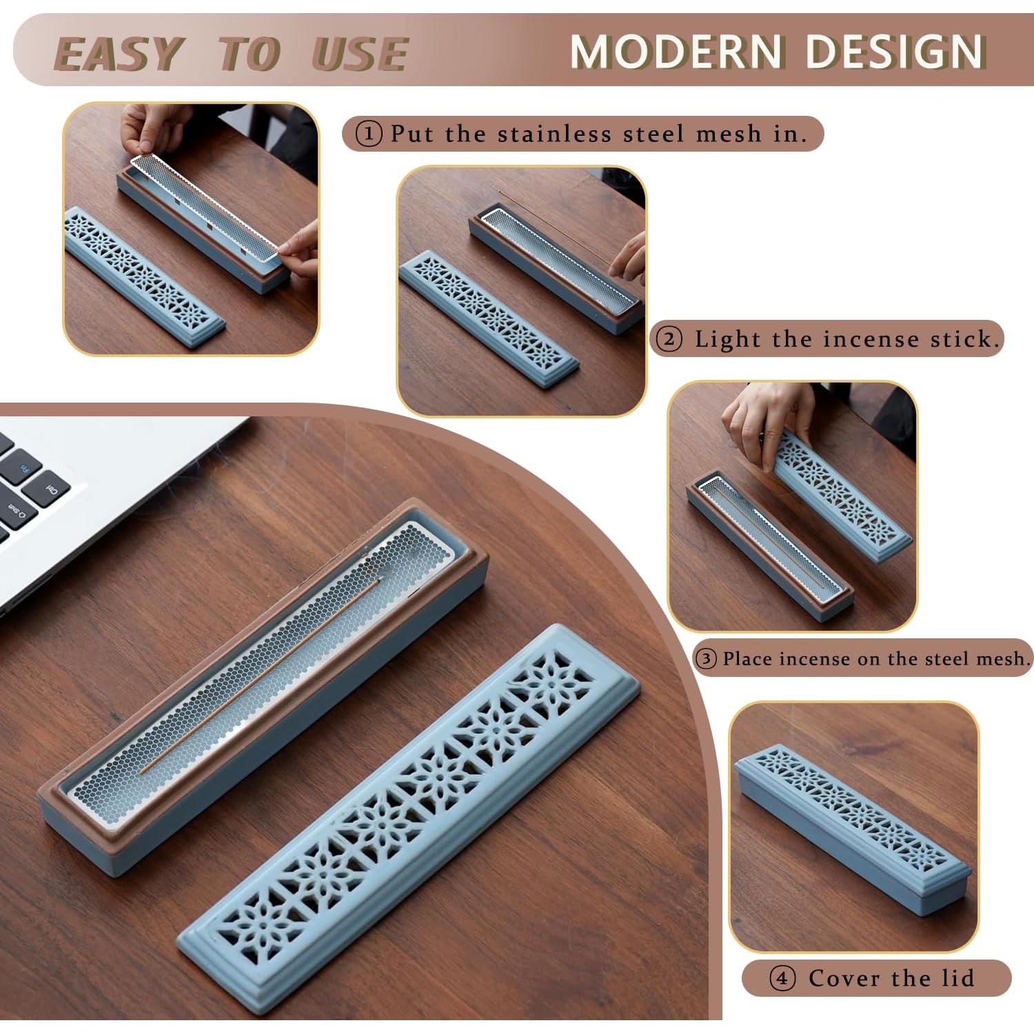 Soporte de Incienso Cerámica CEREMONIA Azul 66.6 cm