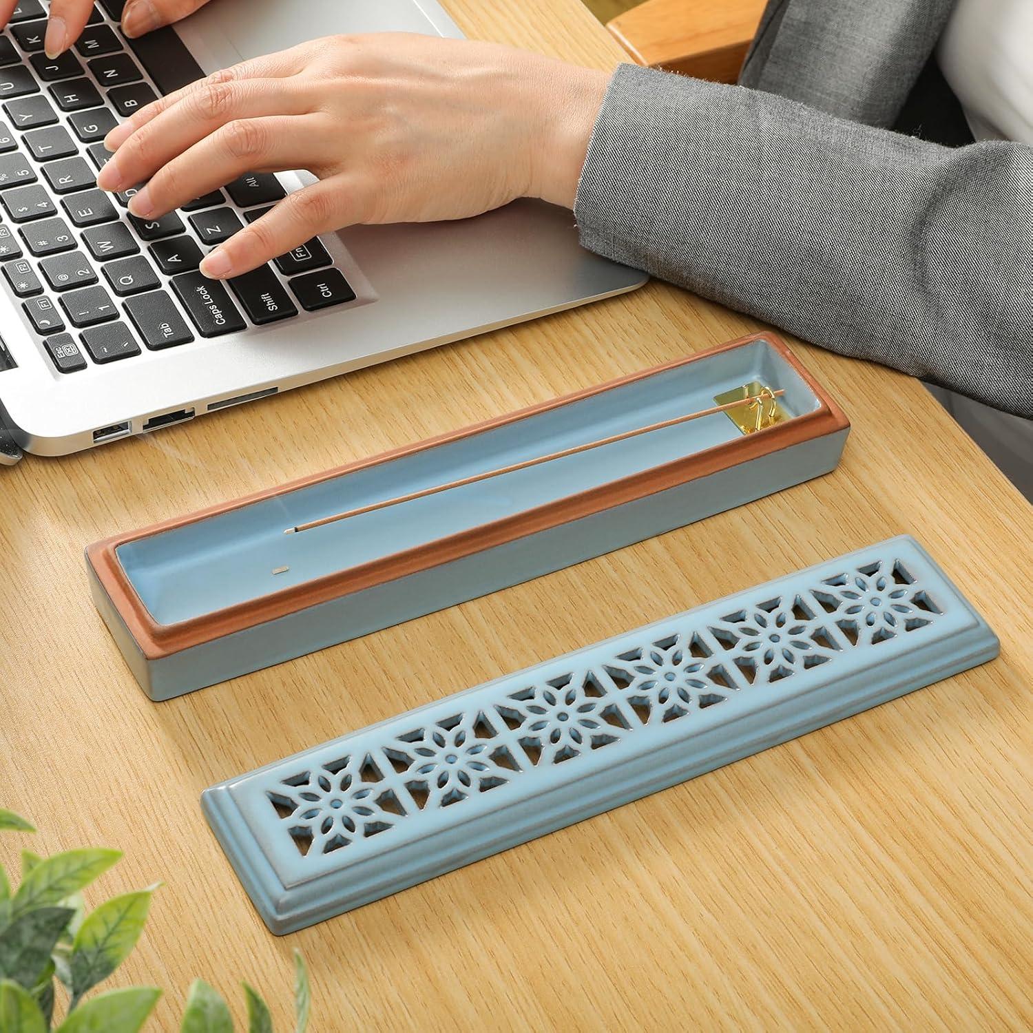 Soporte de Incienso Cerámica CEREMONIA Azul 66.6 cm