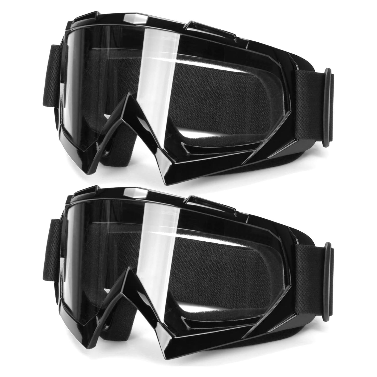 Gafas de Motocross UV 400 Antirayaduras Antivaho Negro