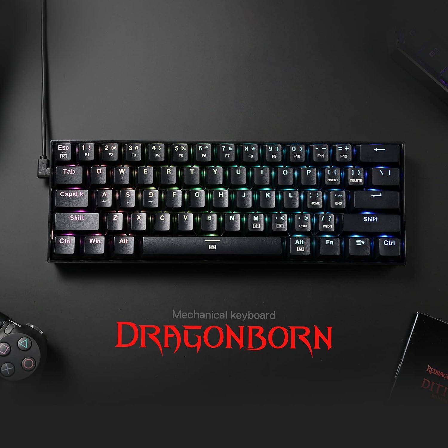 Teclado Gaming Redragon K630 RGB 60% Mecánico Compacto
