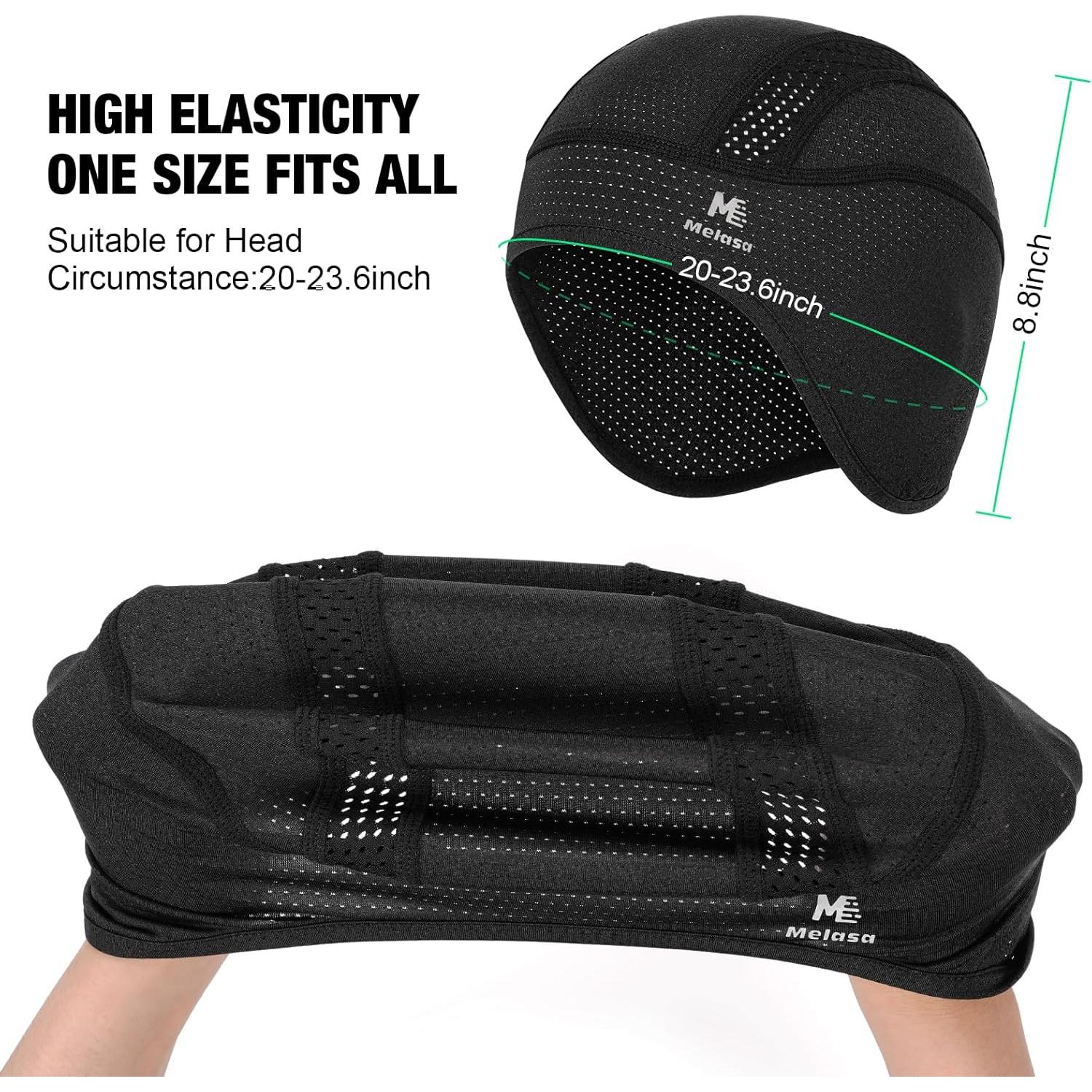 Gorro de Enfriamiento MELASA para Ciclismo y Running - Negro