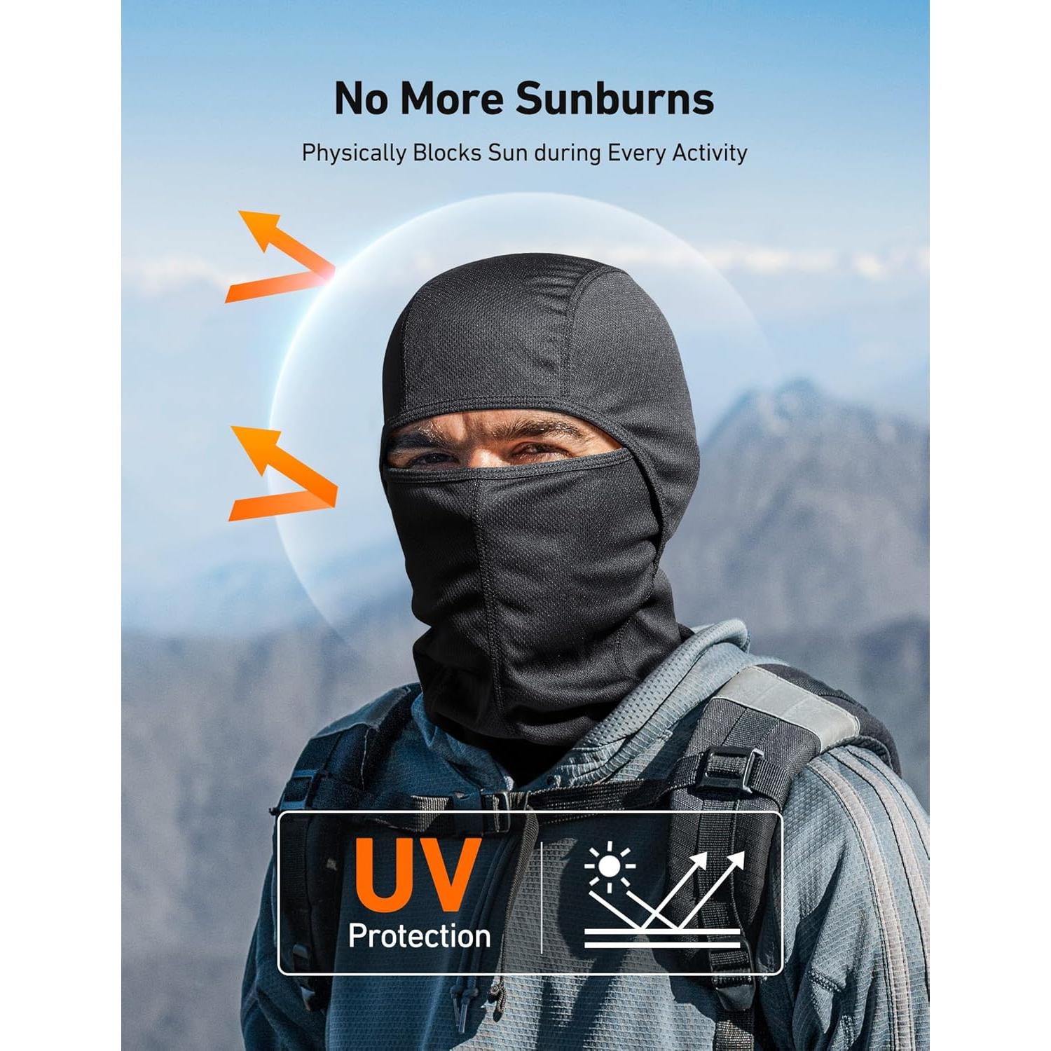 Máscara Balaclava AstroAI - Protección UV y Viento, Unisex