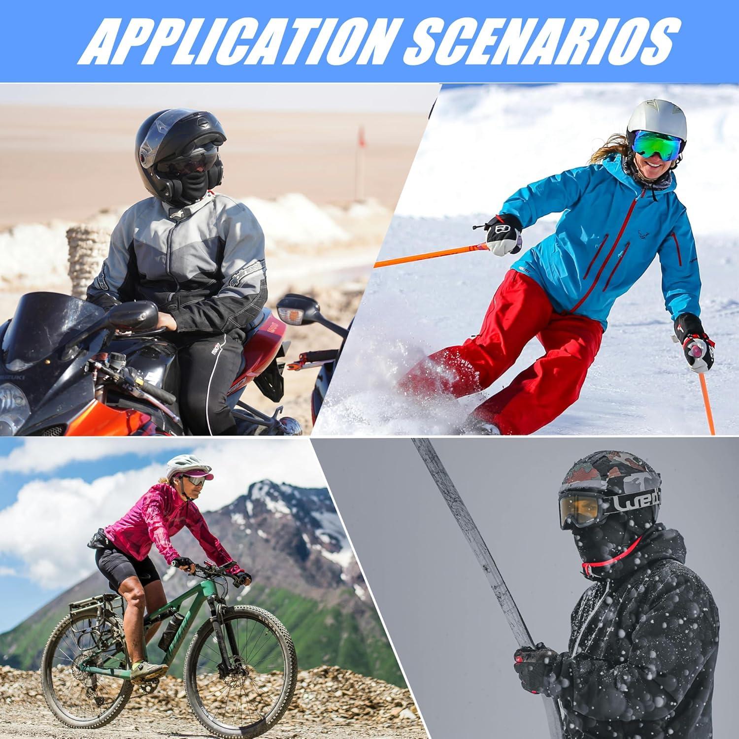 Balaclava de Invierno para Esquí y Ciclismo - Negro - Mujer