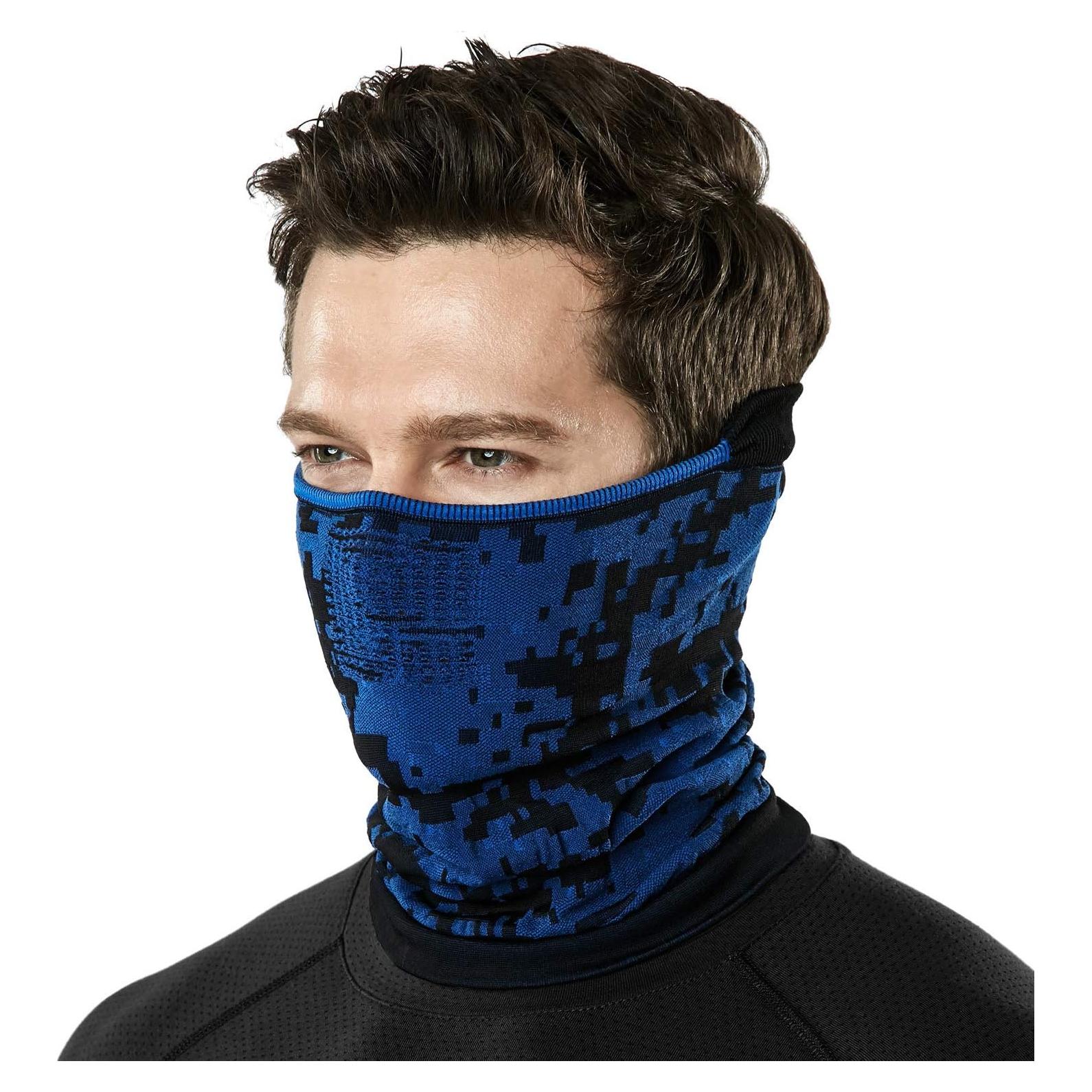 Calentador de Cuello TSLA Gaiter Camo Azul Unisex Ligero