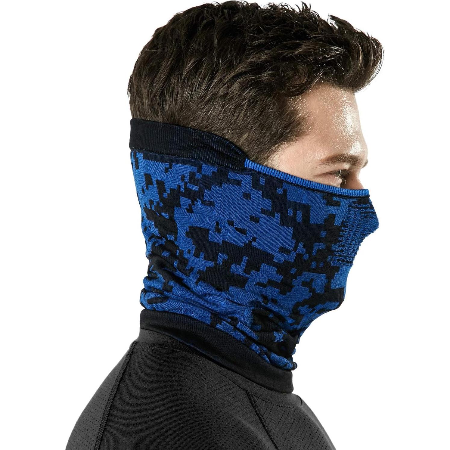 Calentador de Cuello TSLA Gaiter Camo Azul Unisex Ligero