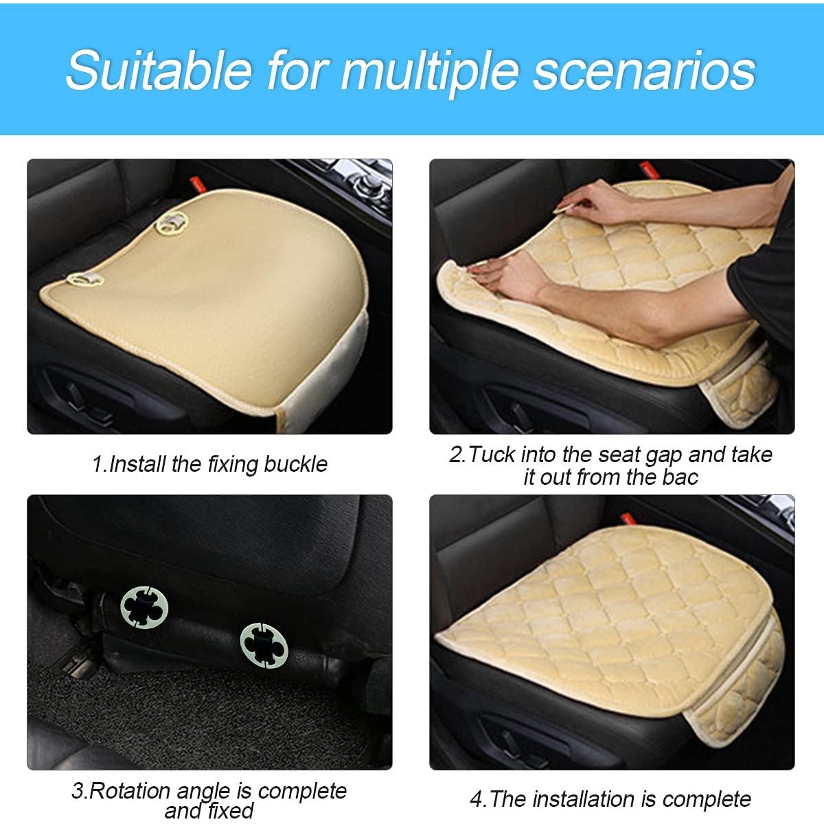 Funda de Asiento Delantero 2 Pack 8sanlione Beige Universal