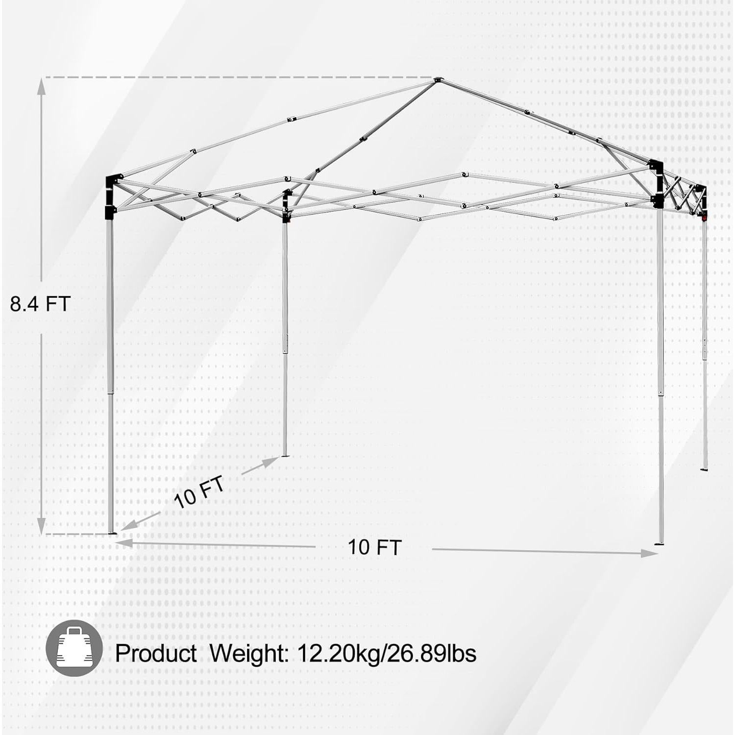Carpa Plegable JupiterForce 3x3m Ajustable Impermeable Azul