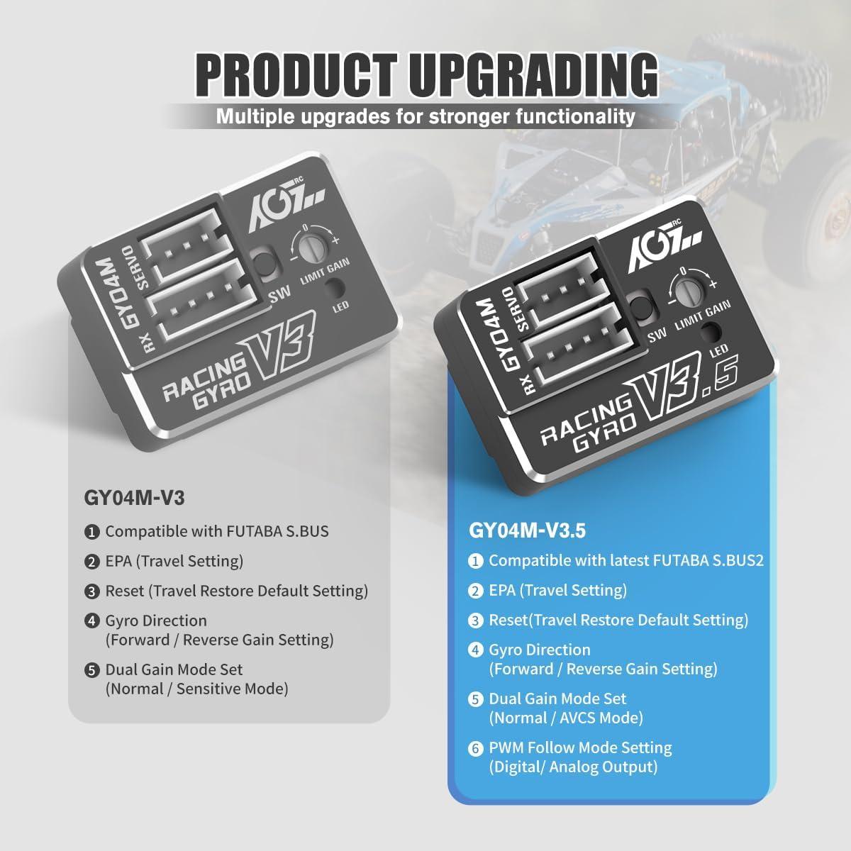 Giroscopio RC AGFRC GY04M V3.5 Mini Drift 4g Alta Precisión