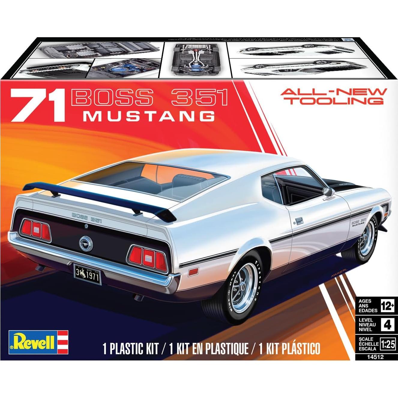 Kit de Modelo Ford Mustang Boss 351 1971 Revell 1:25