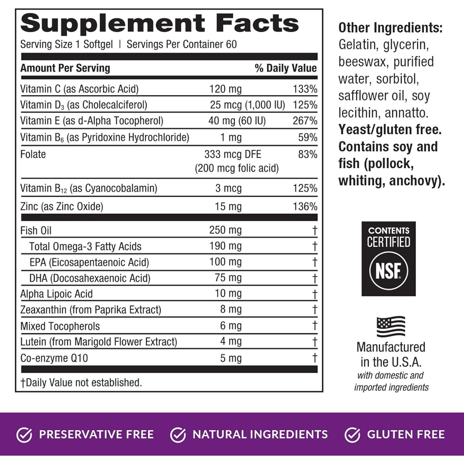 Suplemento EyePromise Restore - 60 Cápsulas para Salud Ocular