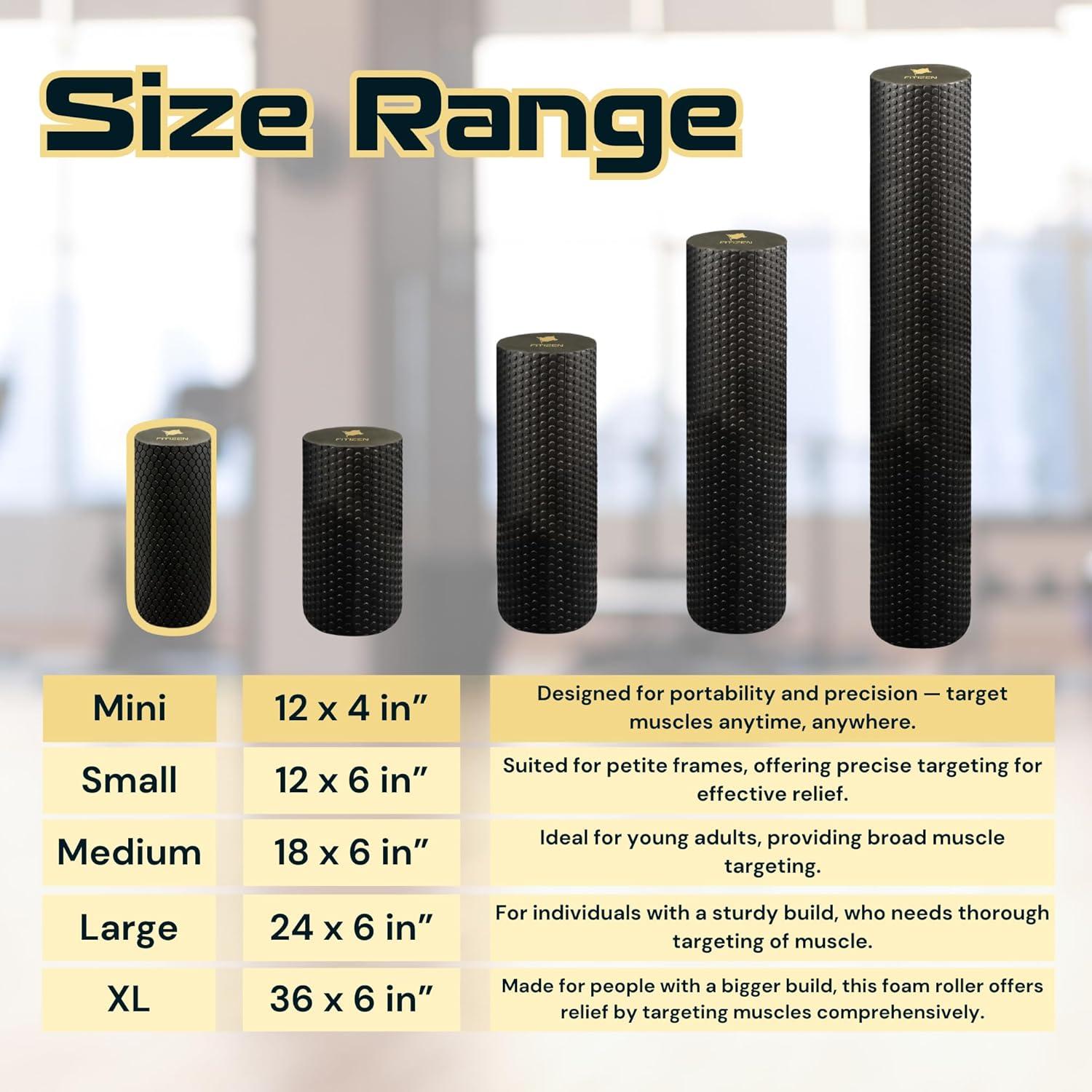 Rodillo de Espuma FITNATION Mini 30x10 cm para Masaje Muscular