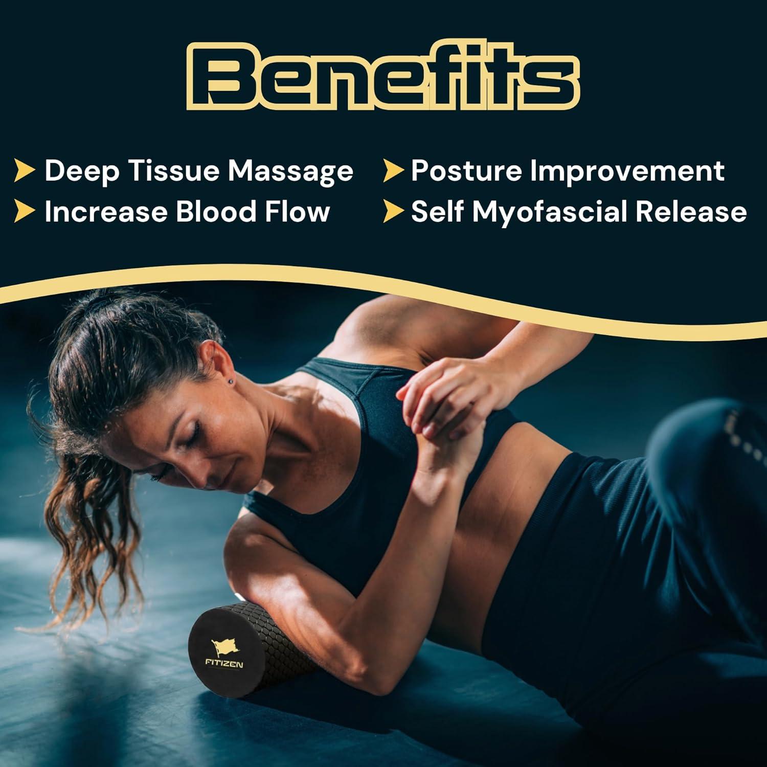 Rodillo de Espuma FITNATION Mini 30x10 cm para Masaje Muscular