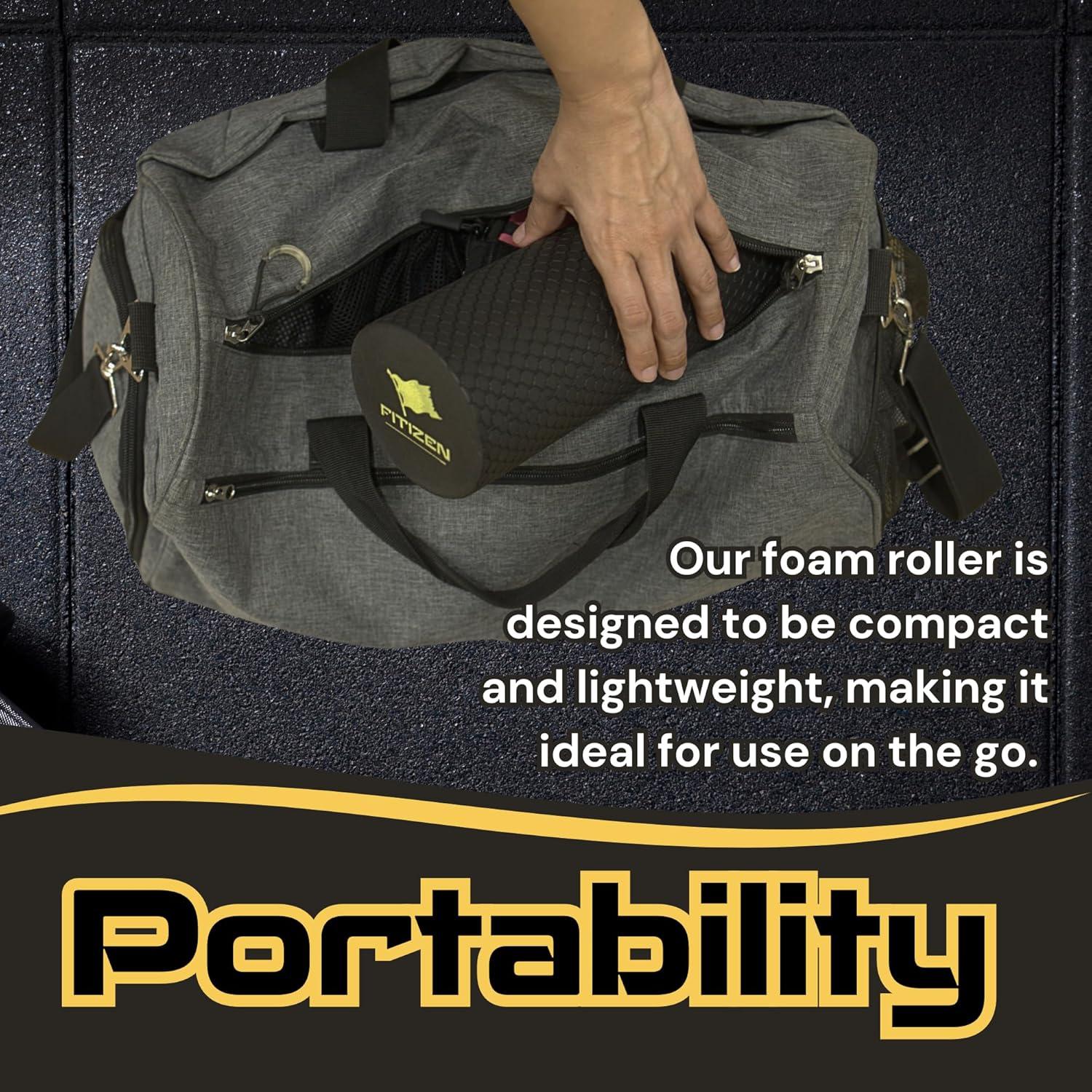 Rodillo de Espuma FITNATION Mini 30x10 cm para Masaje Muscular