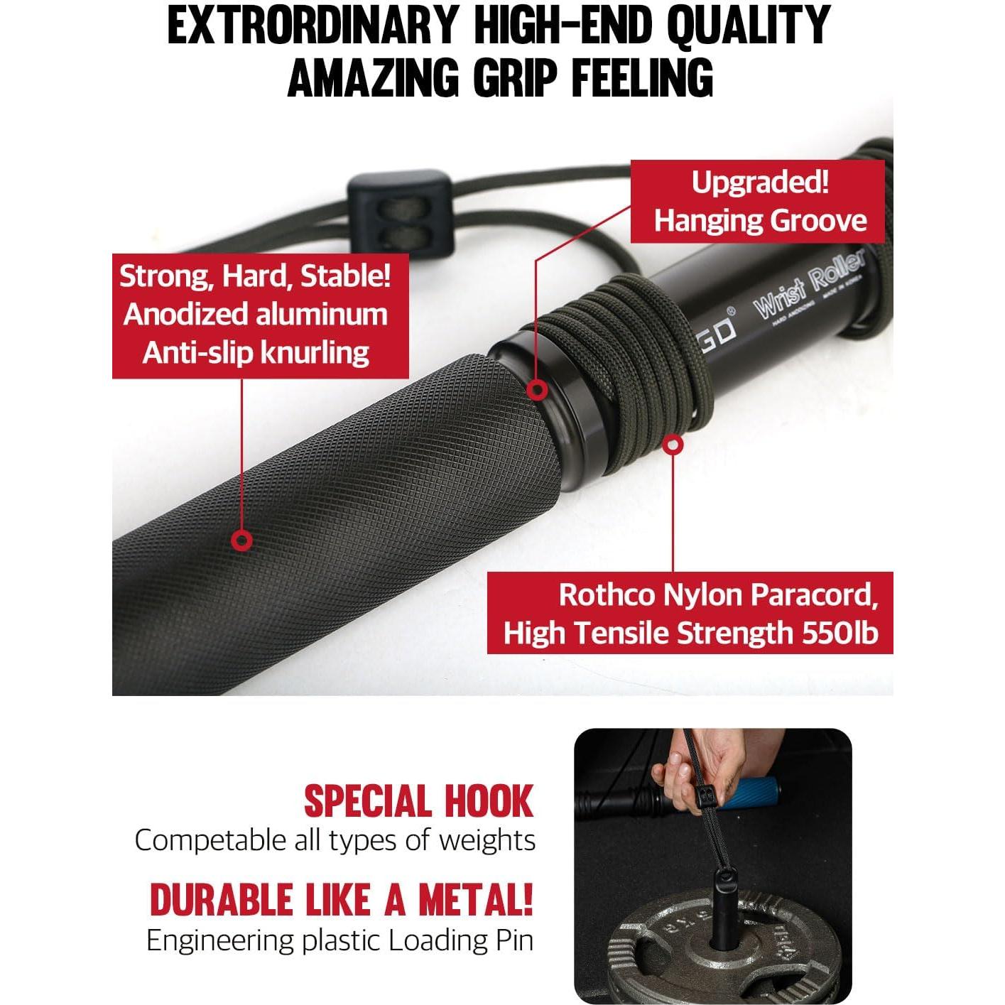 Rodillo de Muñeca Colgante GD para Antebrazo - 450kg