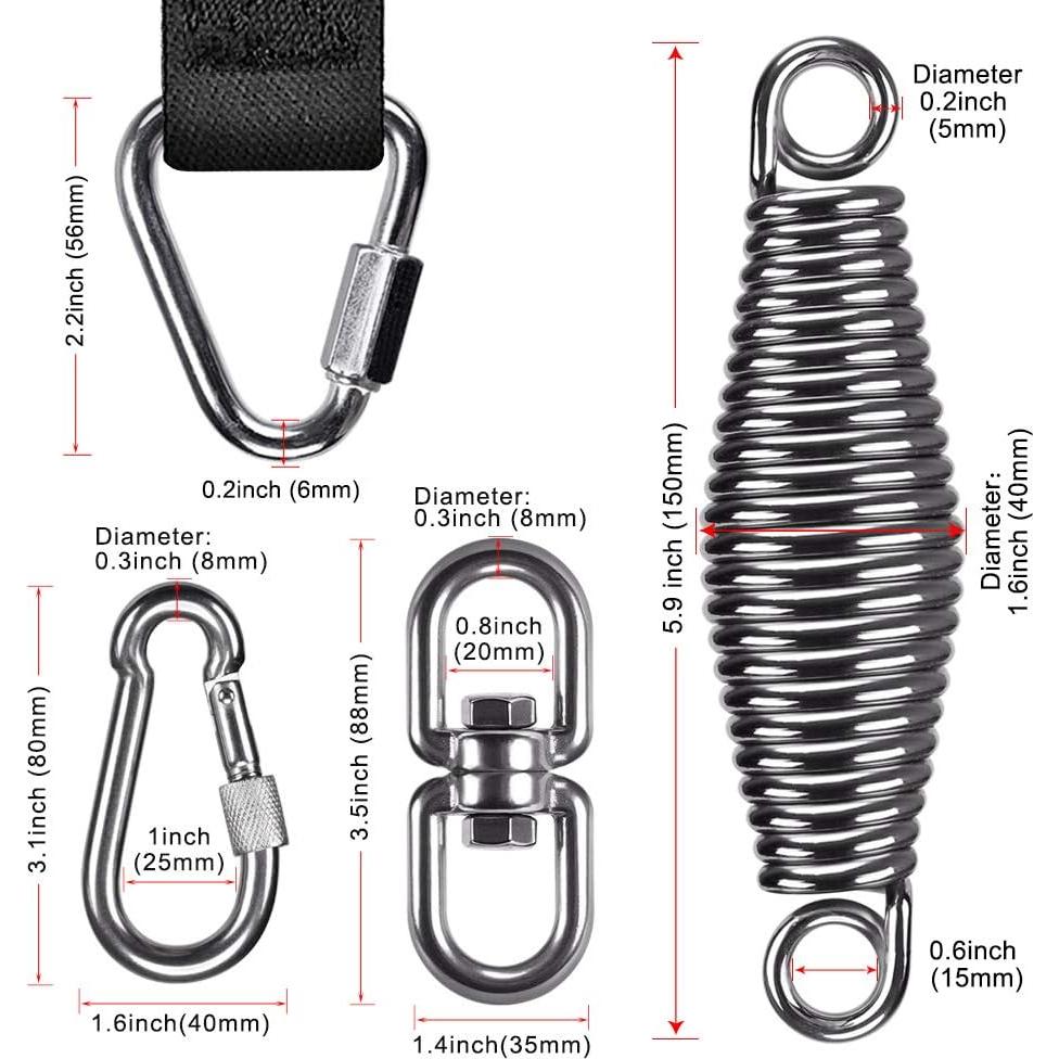 Soporte para bolsa de boxeo Dolibest con resorte 1.01m