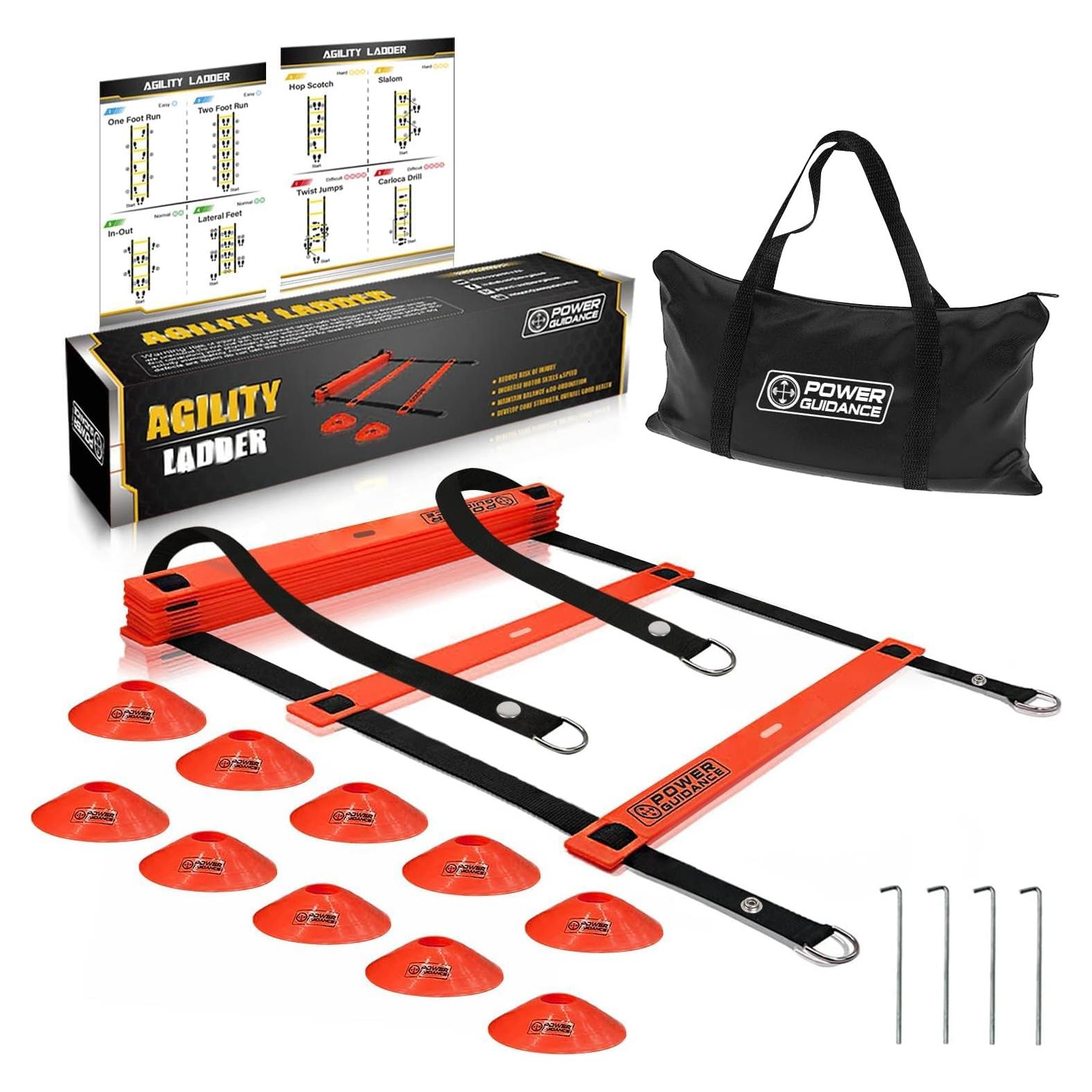 Escalera de Agilidad POWER GUIDANCE 6.1m con Conos - Entrenamiento