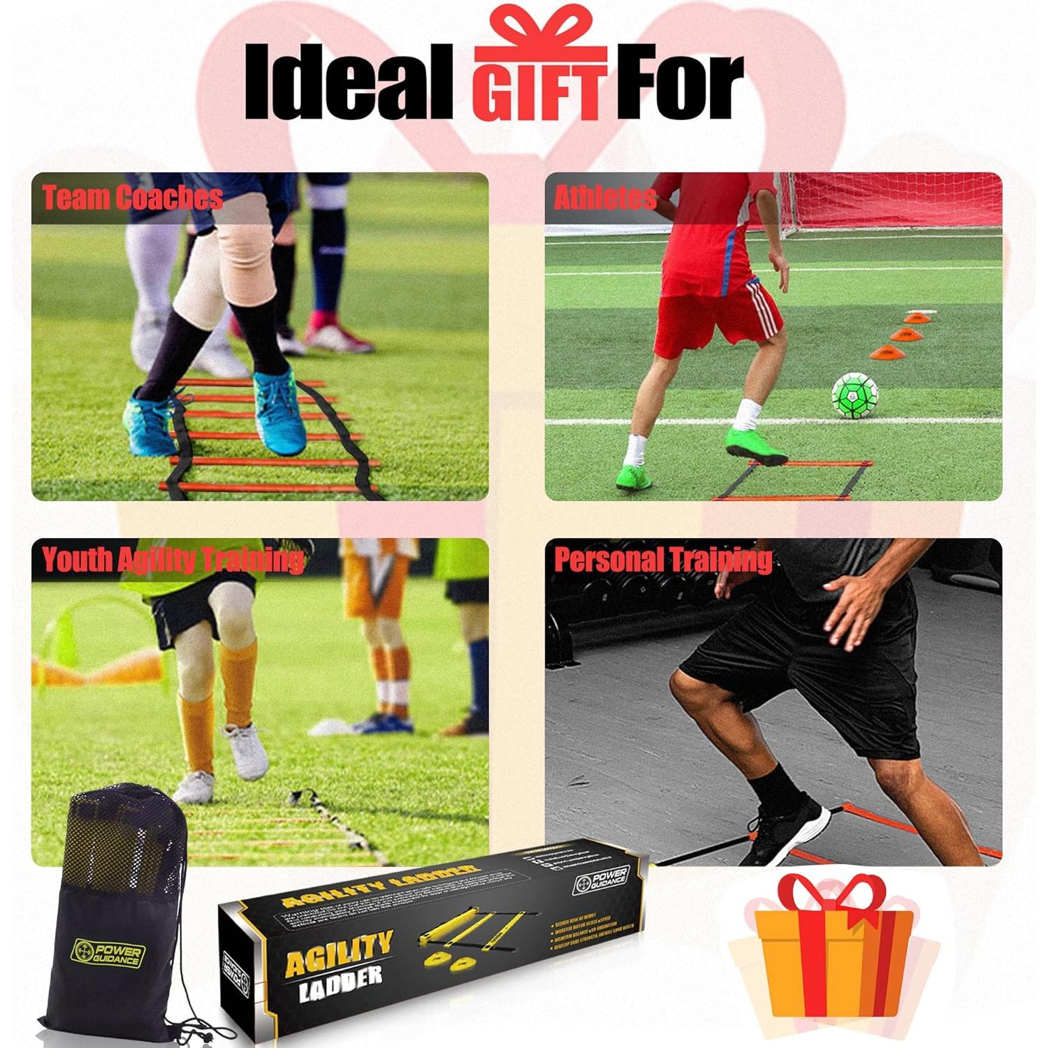 Escalera de Agilidad POWER GUIDANCE 6.1m con Conos - Entrenamiento