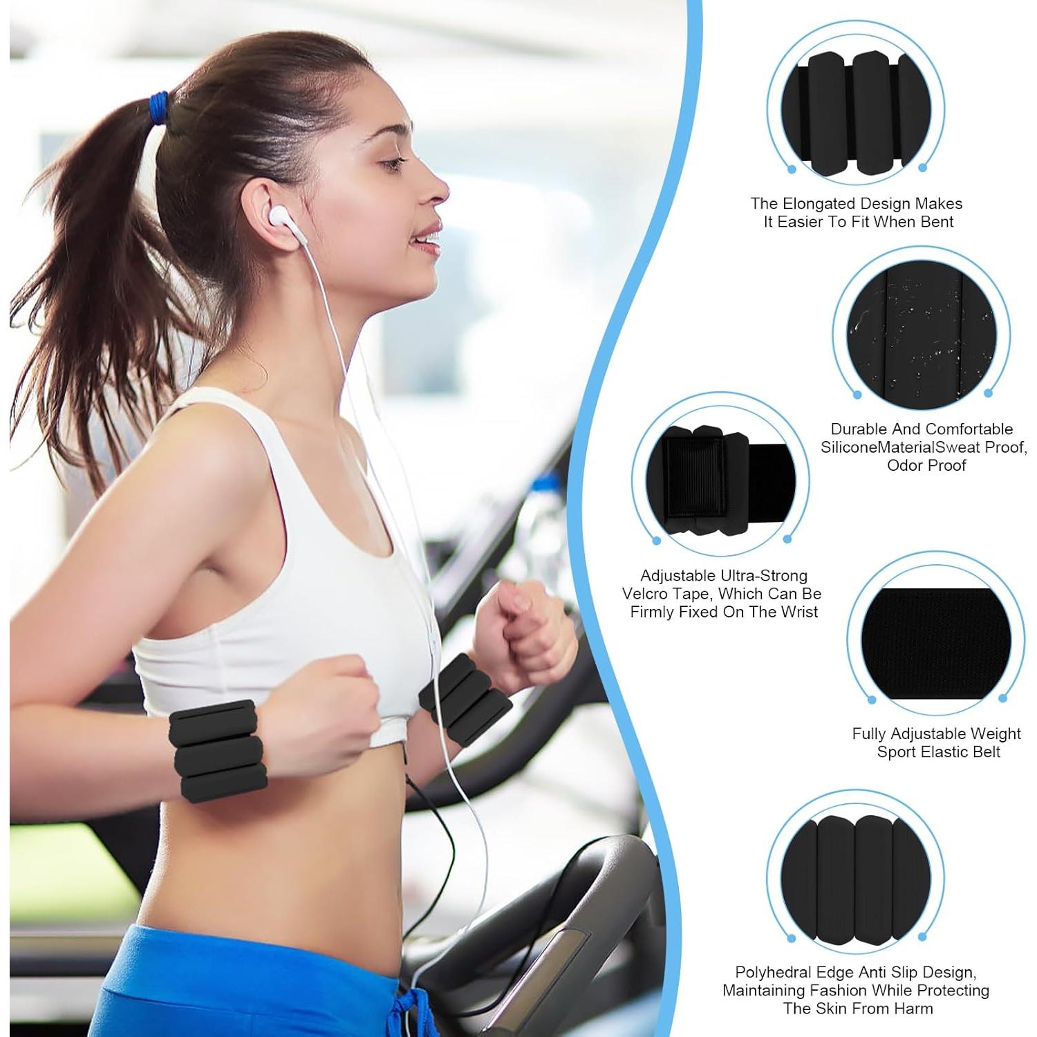 Conjunto de Pesas Ajustables Teikugv 0.9kg para Muñeca y Tobillo