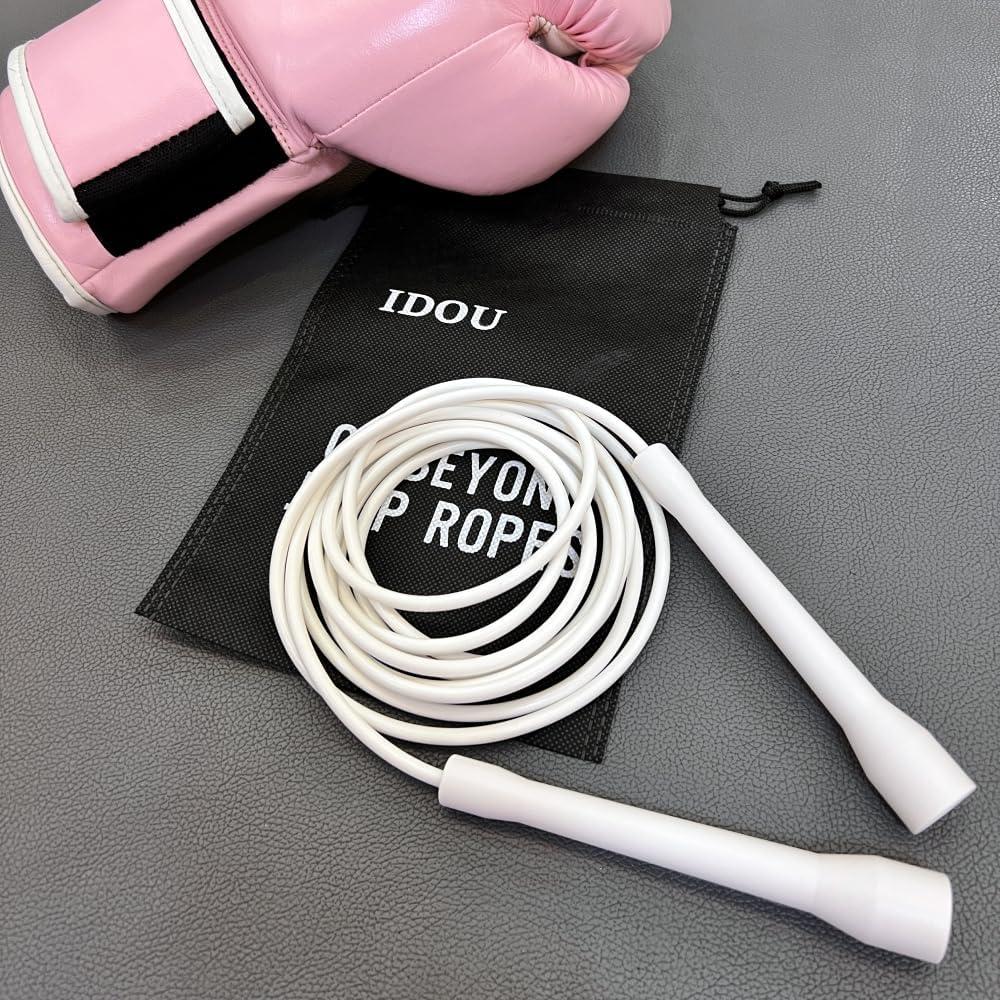 Cuerda de Salto IDOU PVC 5MM Ajustable 3M Blanco Antideslizante