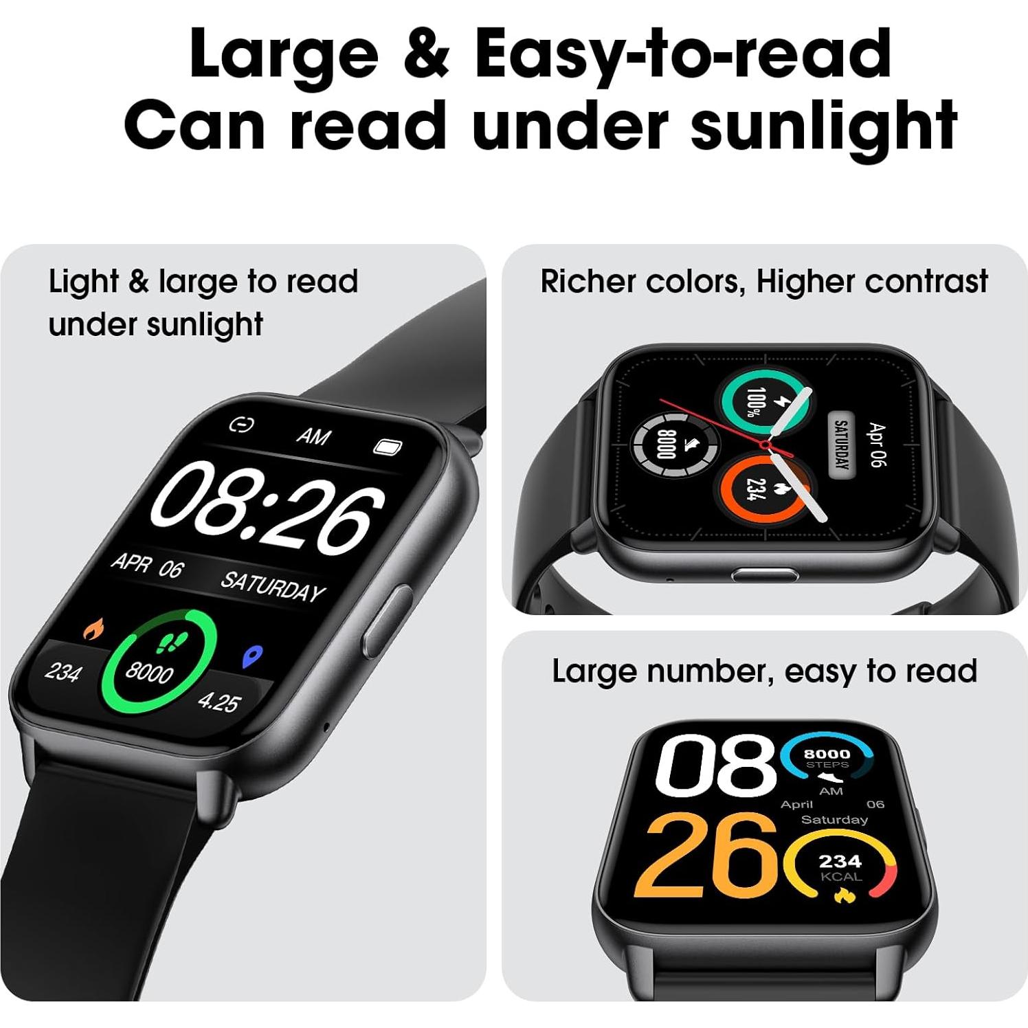 Reloj Inteligente EURANS Negro 1.8" Pantalla HD Sin App