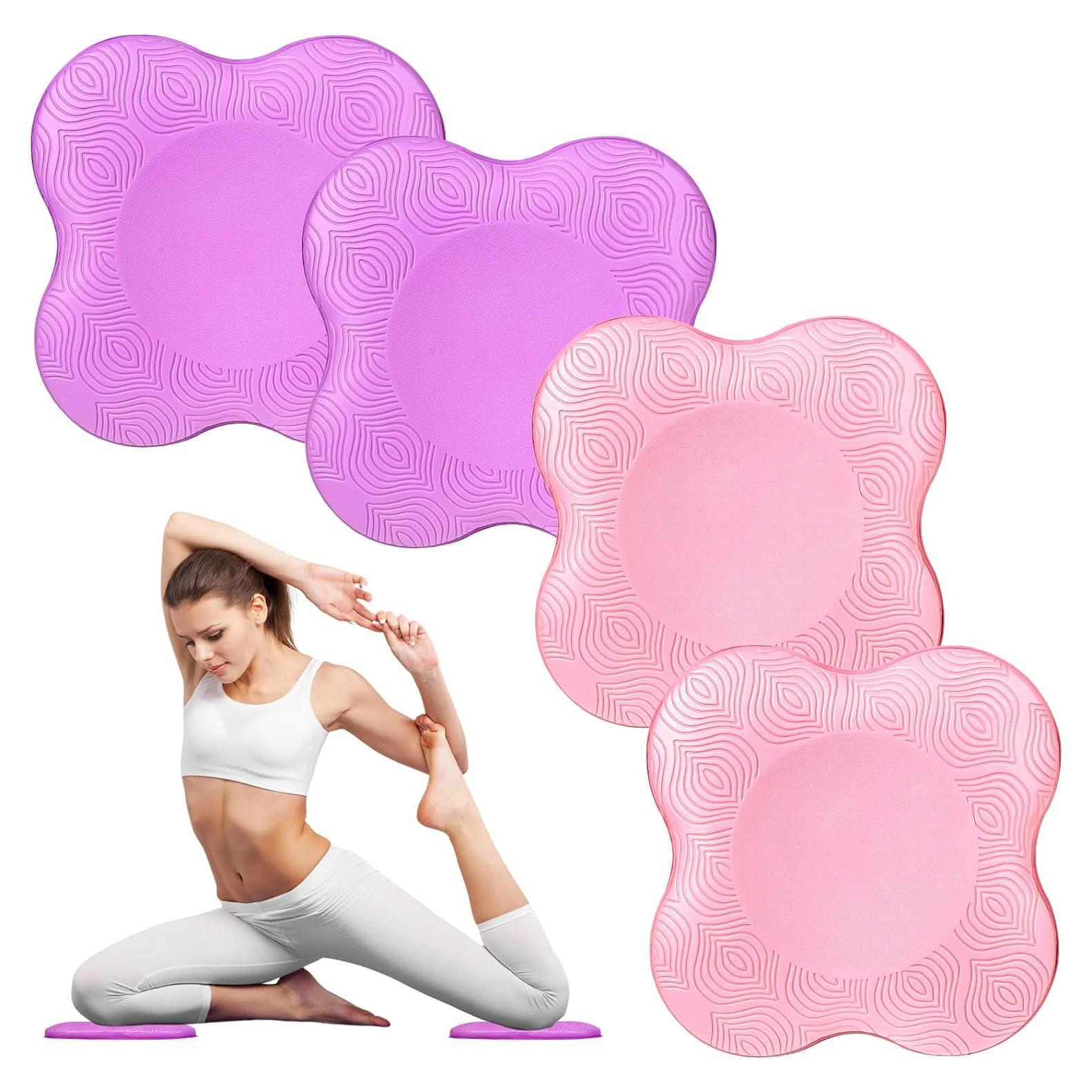 4PCS yoga knee pads, yoga wrist pads, yoga anti slip pads, Pilates support pads, designed to protect the balance of male and female knees, elbows, and wrists during exercise