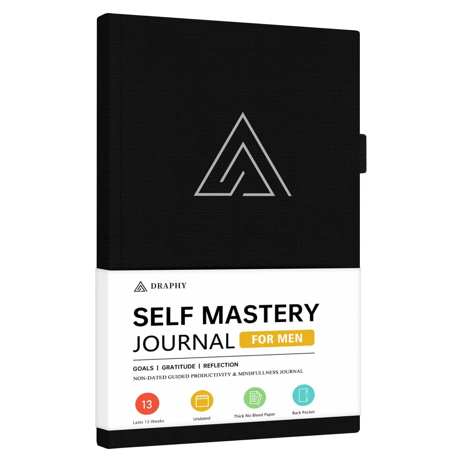 Diario de Autodisciplina DRAPHY - Gratitud y Productividad Negro