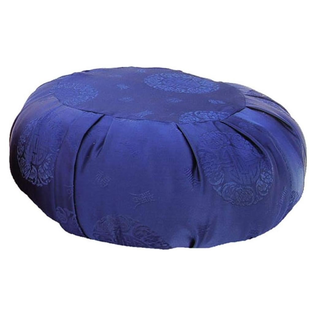 Cojín de Meditación Zafu Taraluna con Funda de Seda Azul